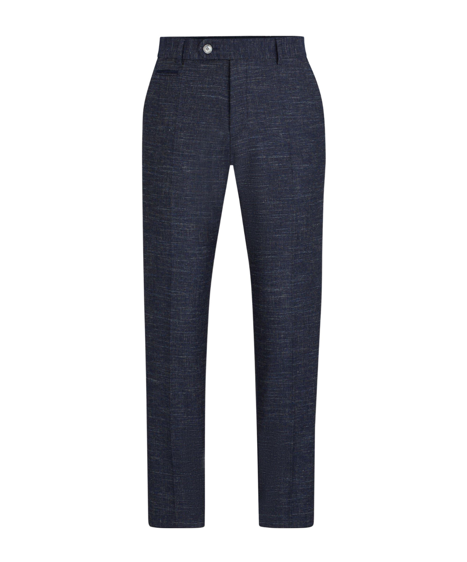 Hugo Boss Textured Straightleg Trousers In Blue