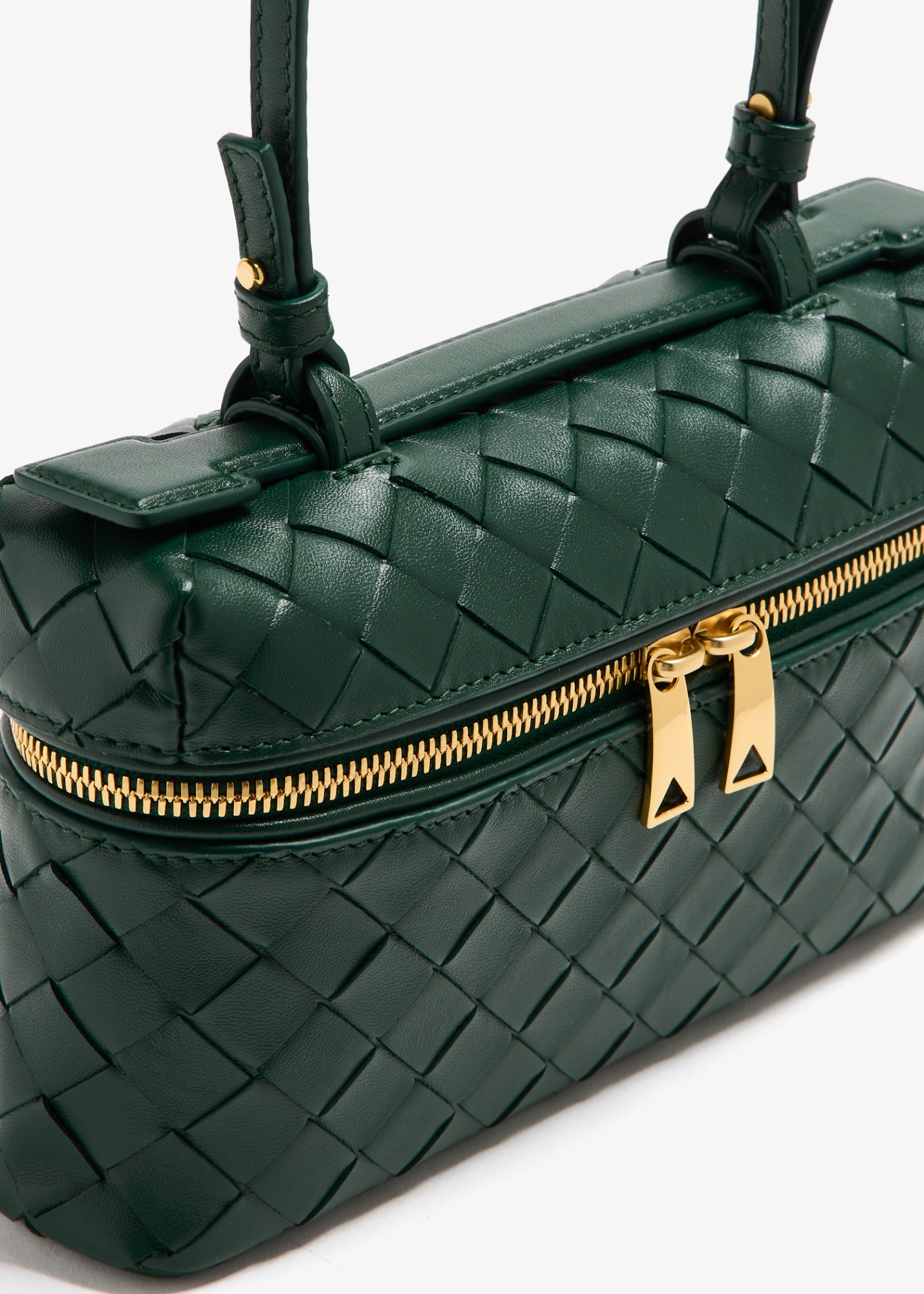 Bottega Veneta Bang Bang Vanity Mini Makeup Bag In Green