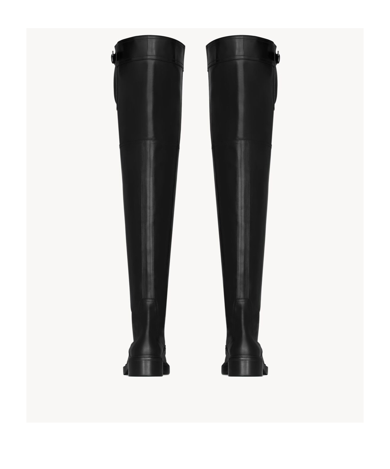 Saint Laurent Joe Over-the-knee Boots In Smooth Leather In Black