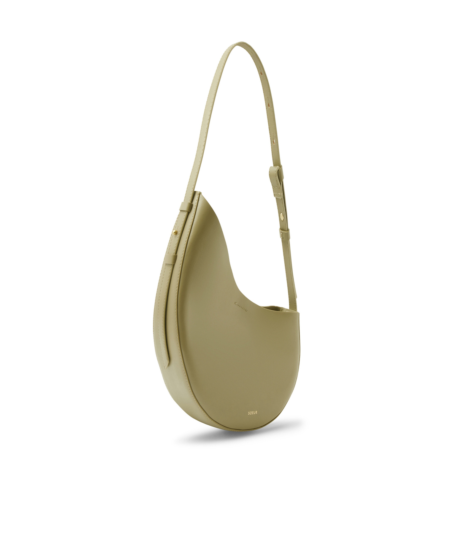 Soeur Zipper Shoulder Bag In Gray