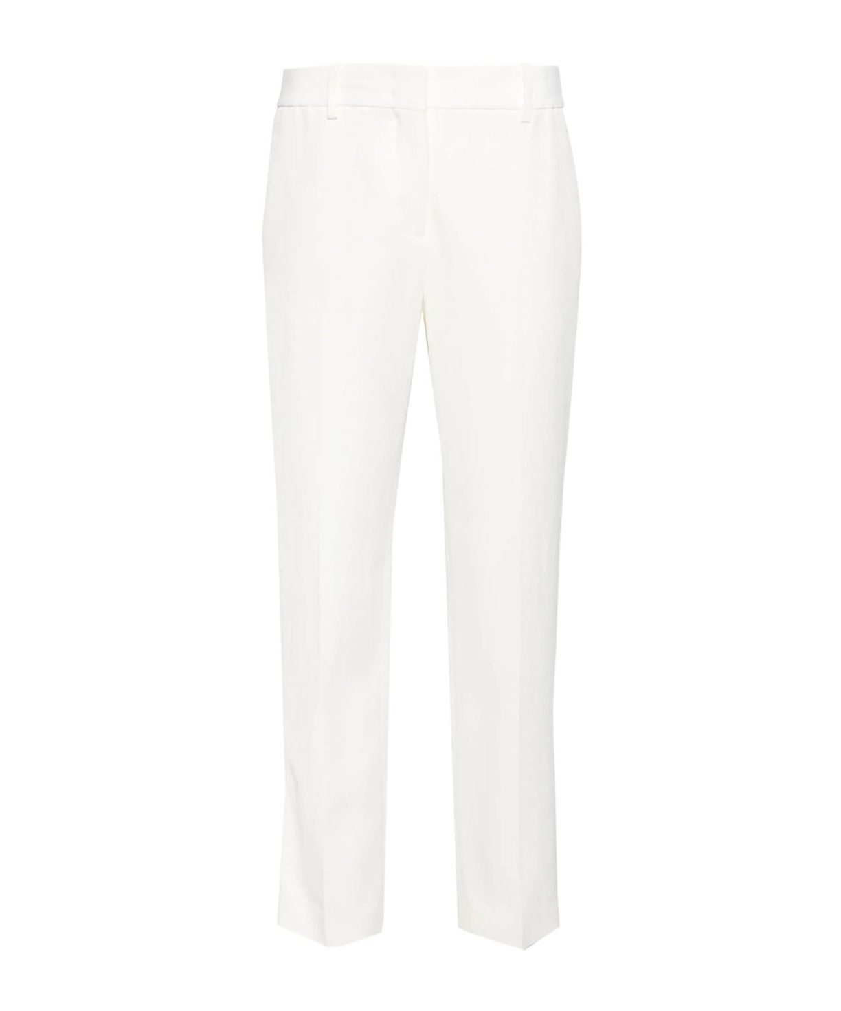 Ermanno Scervino Tailored High-waist Trousers With Subtle Pleats In White