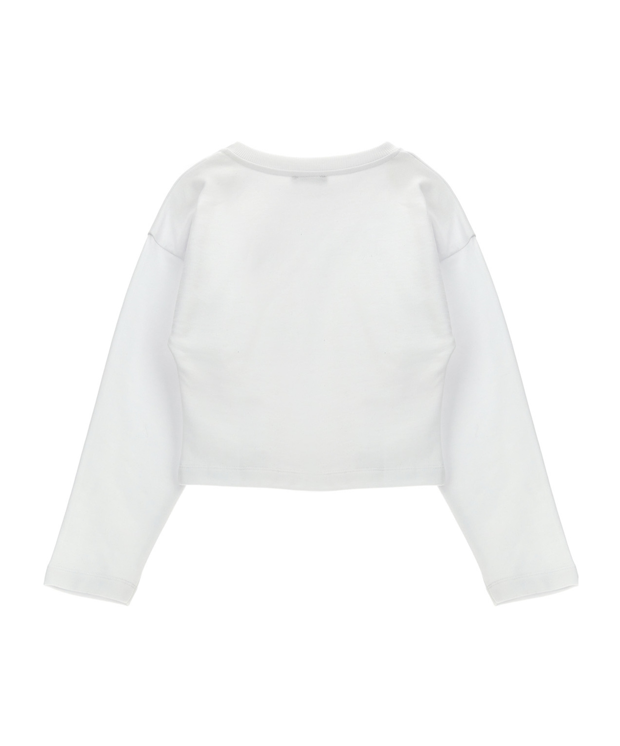 Balmain Crystal-logo Sweatshirt In White
