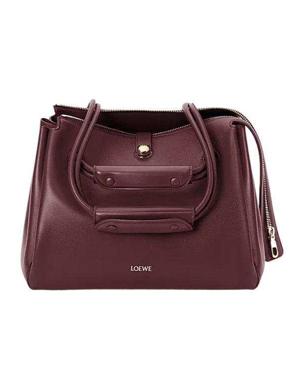 Loewe Lettering Shoulder Bag In Red
