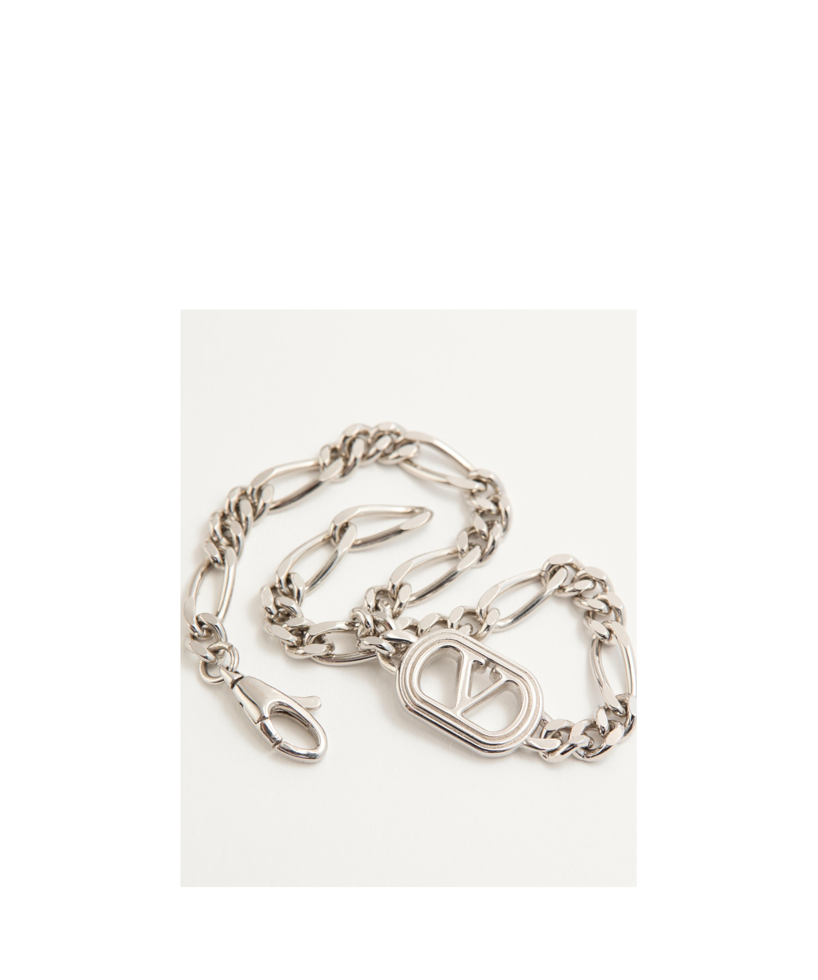 Valentino Ovalette Vlogo Bracelet In White