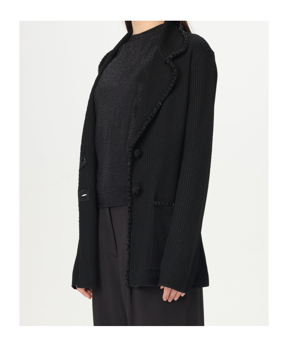 EMPORIO ARMANI CRYSTAL-EMBELLISHED BLAZER