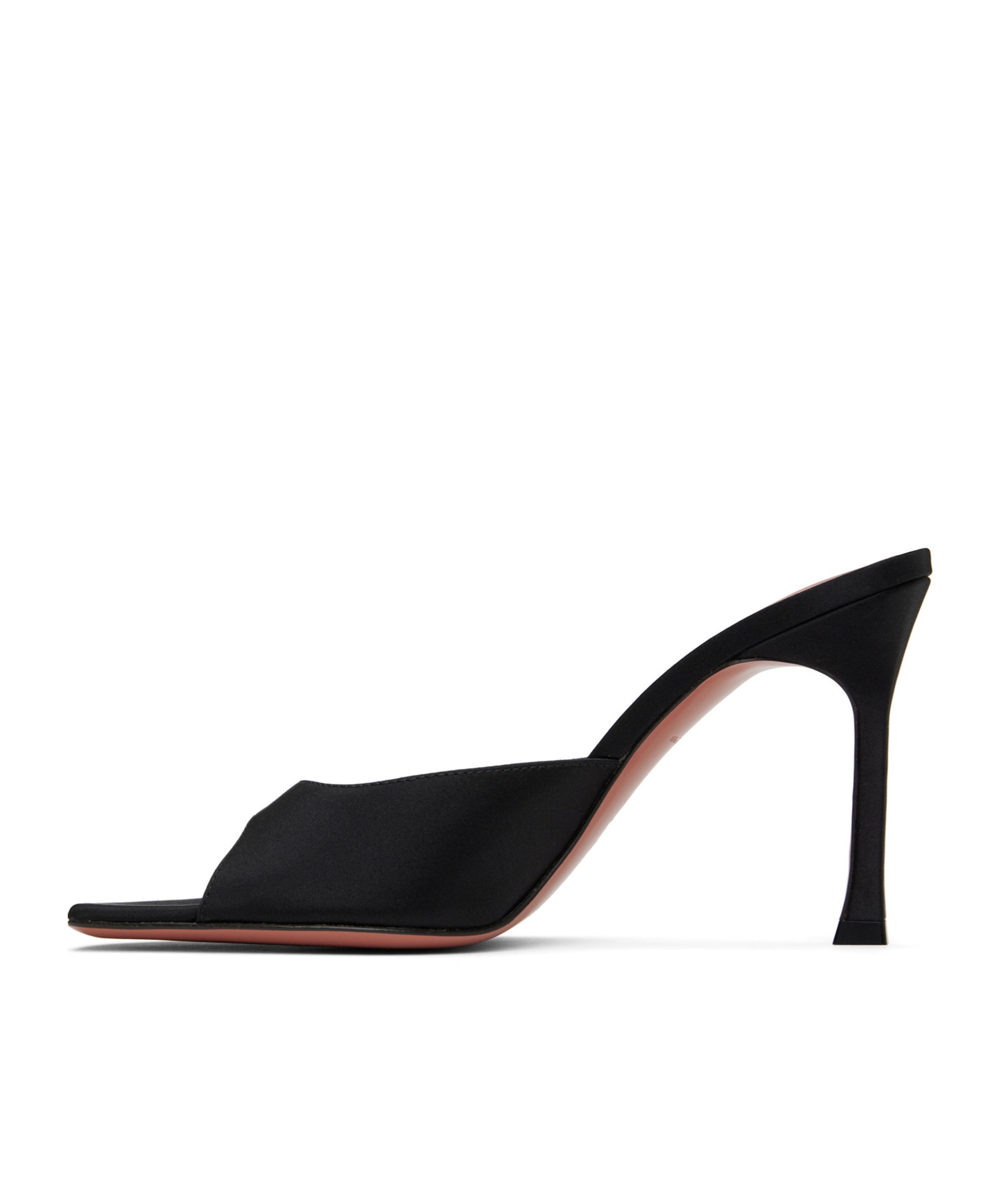 Shop Amina Muaddi Round-headed High-heeled Sandals In Black