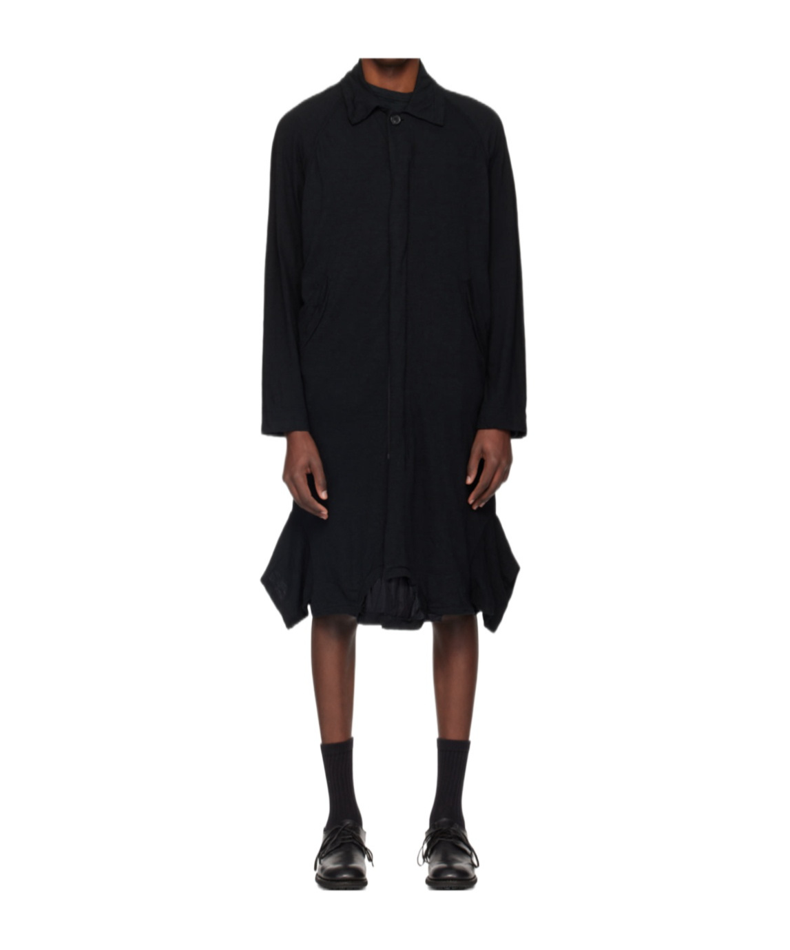 Undercover Asymmetrical Coat In Black