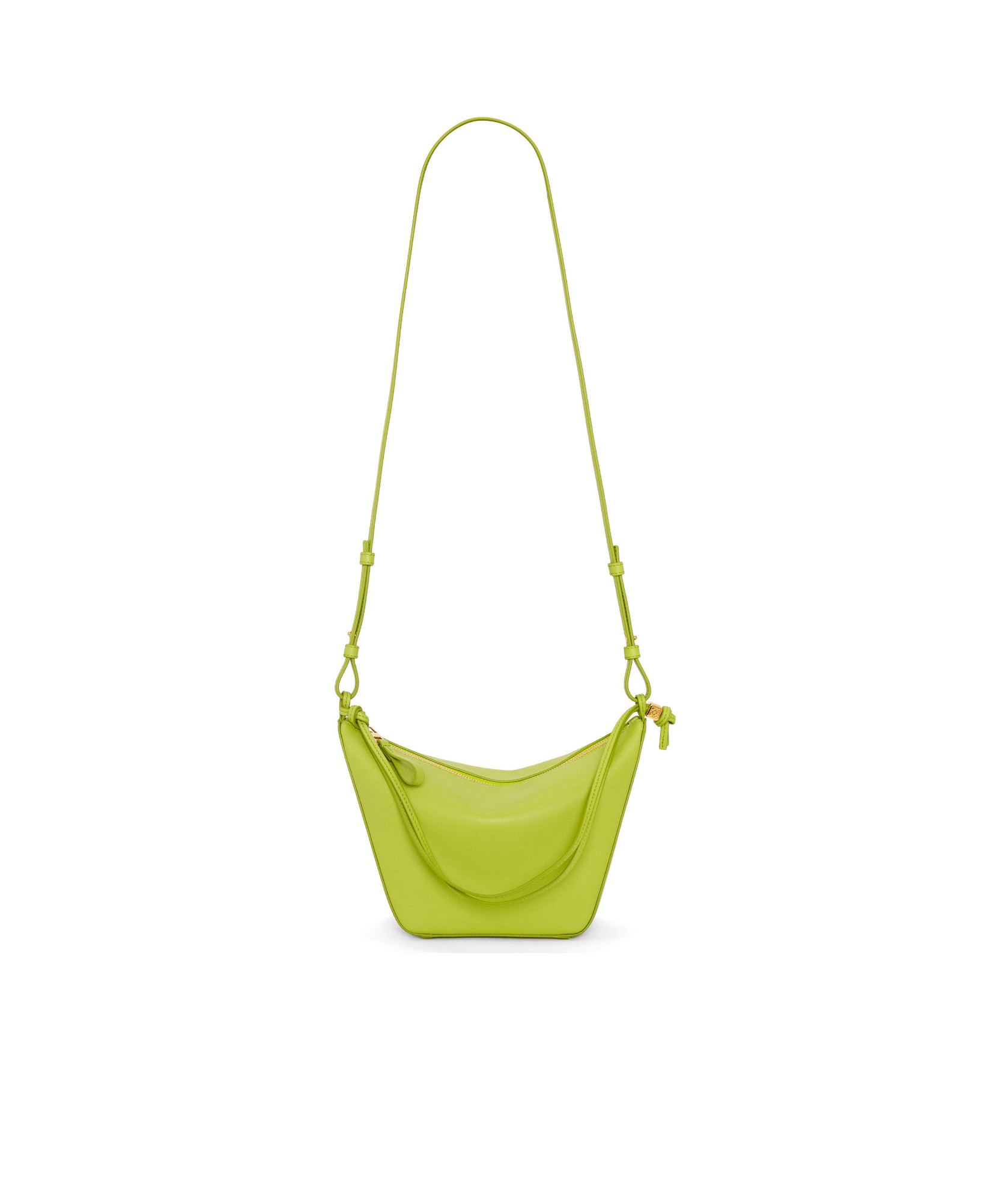 Loewe Mini Hammock Hobo Bag In Classic Calfskin In Green