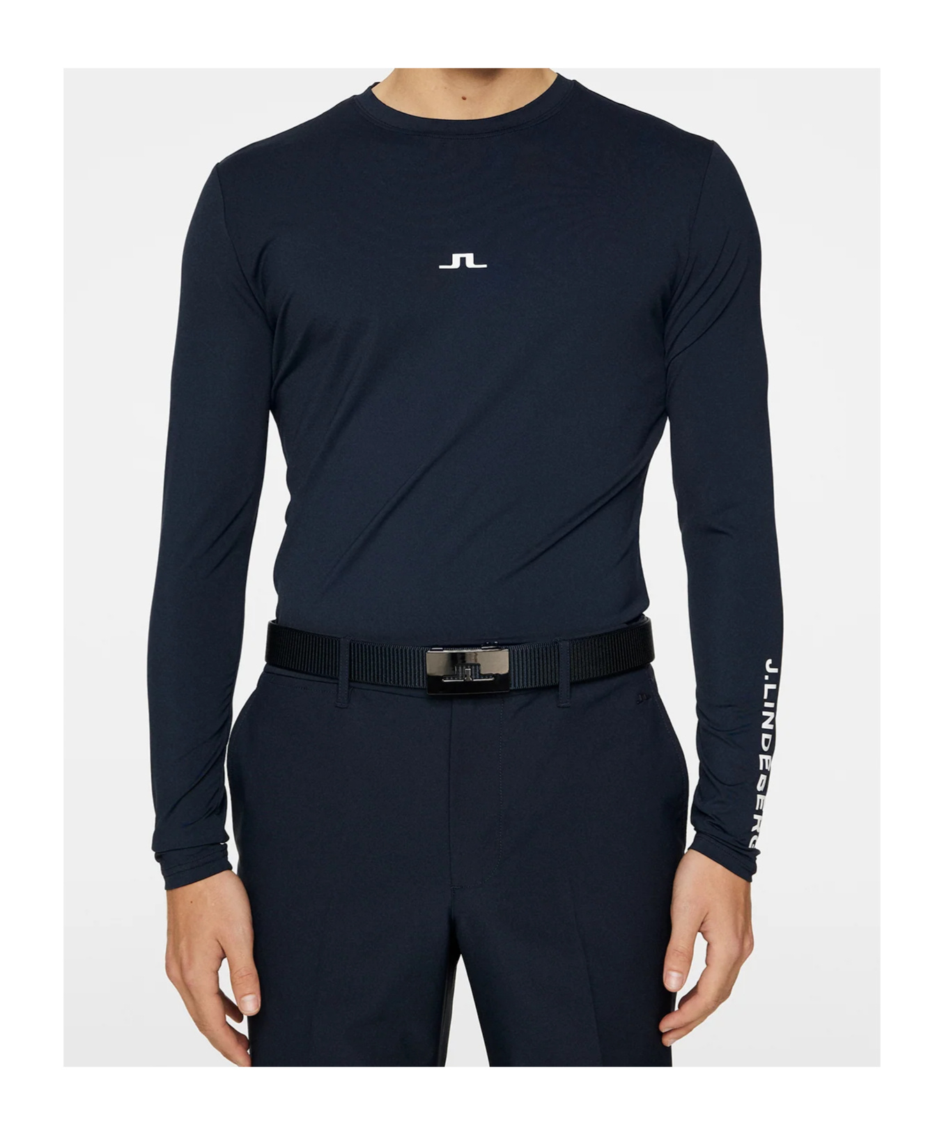 J. Lindeberg Long Sleeve Logo T-shirt In Black
