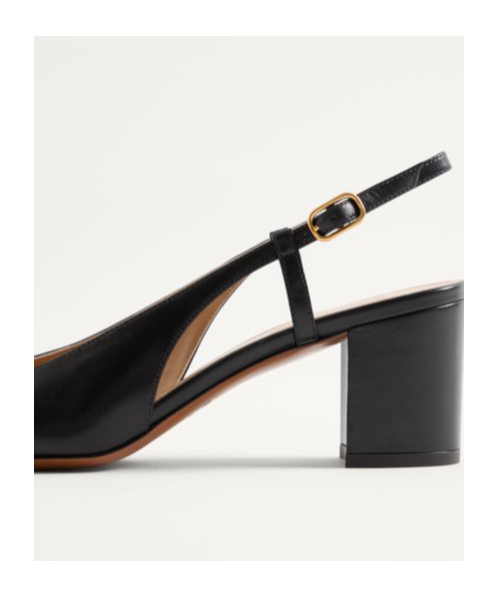 Valentino Valet Du Roi Vlogo Leather Slingback Pumps In Black