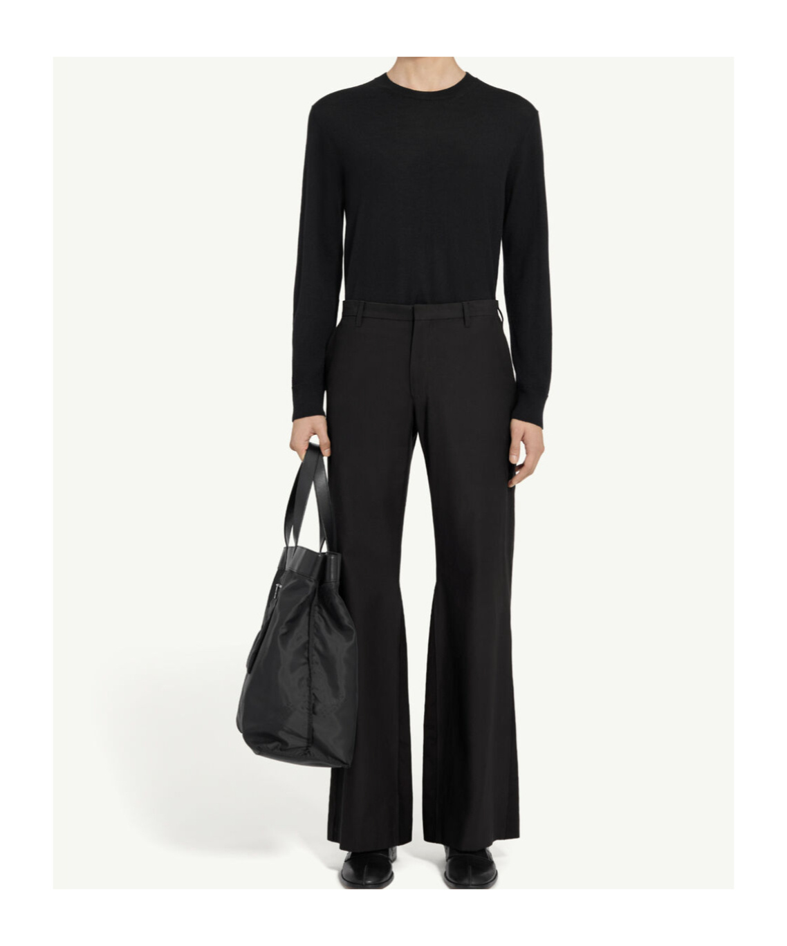 Mm6 Maison Margiela Flared Trousers In Black