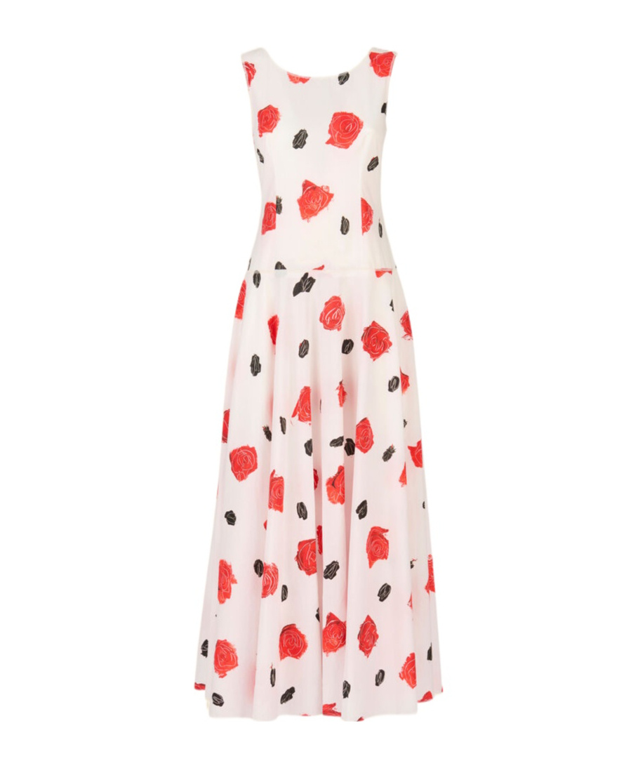 Marni Midikleid Mit Rosen-print In Multi