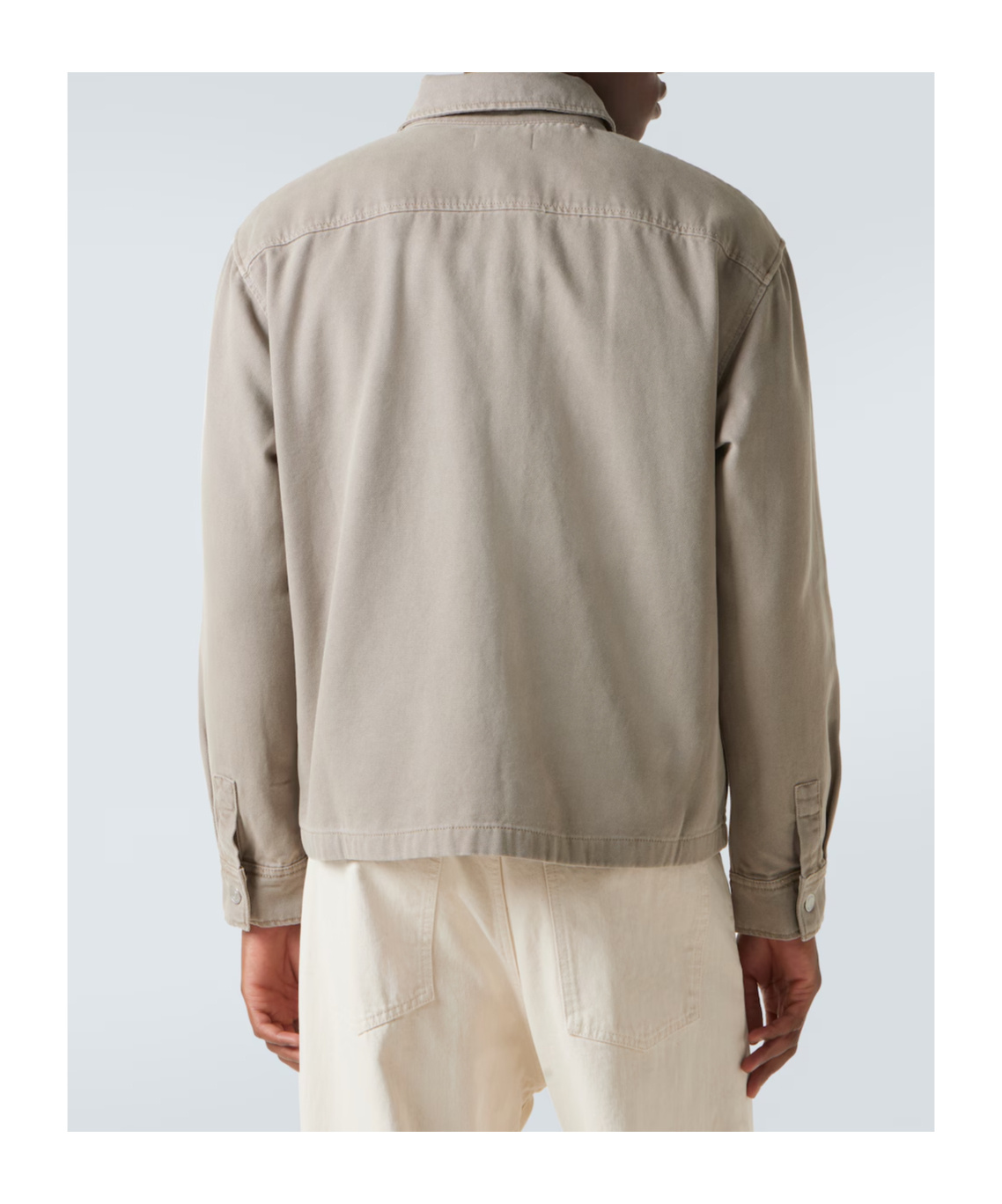 Frame Button-front Jacket In Gray