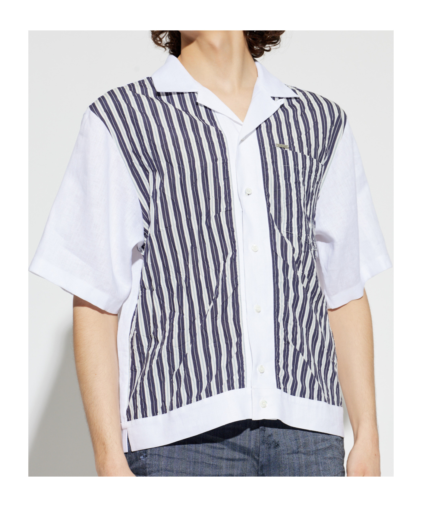 Dsquared2 Striped Pattern Shirt In Black