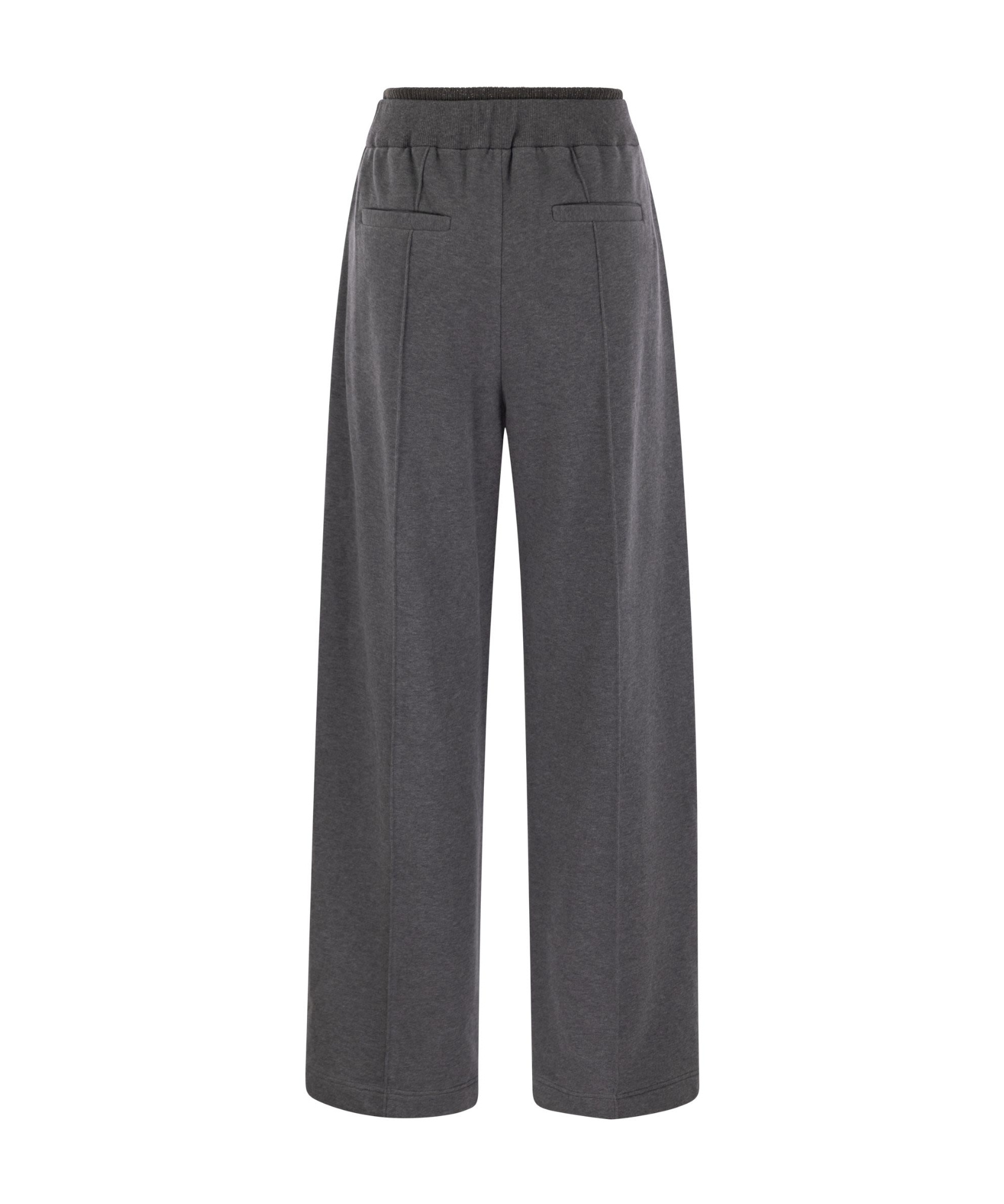 Brunello Cucinelli Loose Fit Cotton Trousers In Black