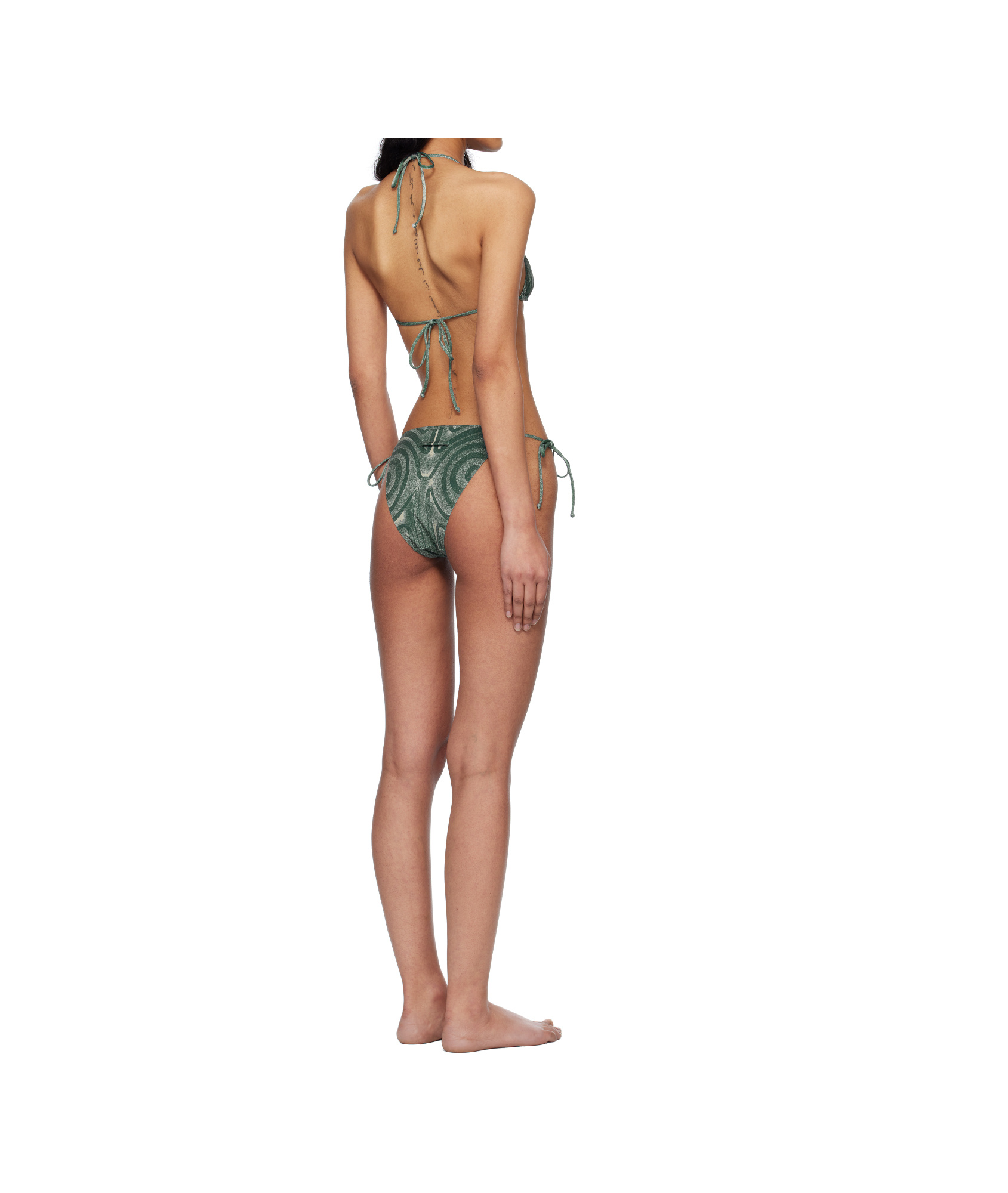 Jean Paul Gaultier 'the Spirale' Bikini In Green