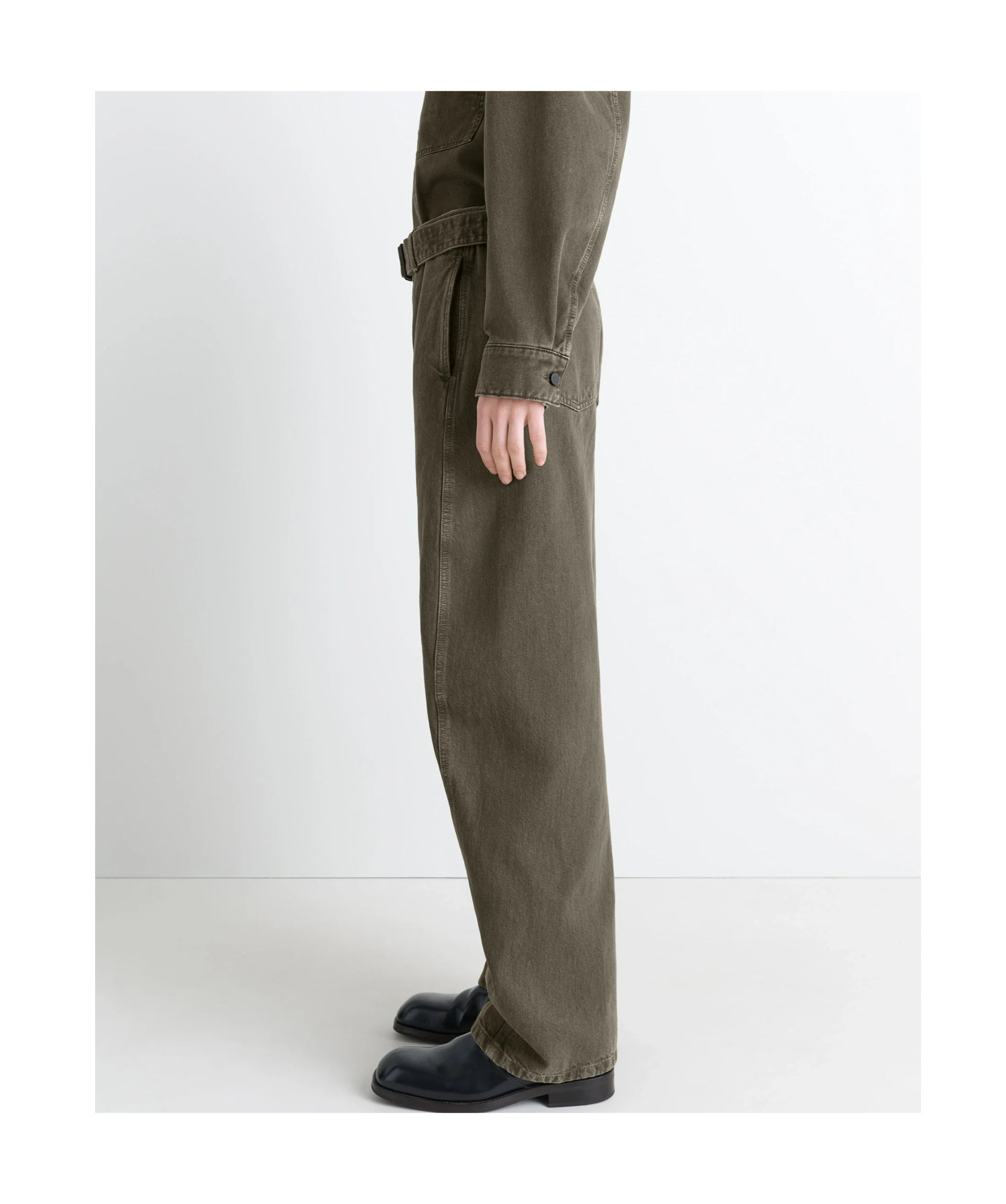 Lemaire Twisted Denim Cotton Jeans In Green