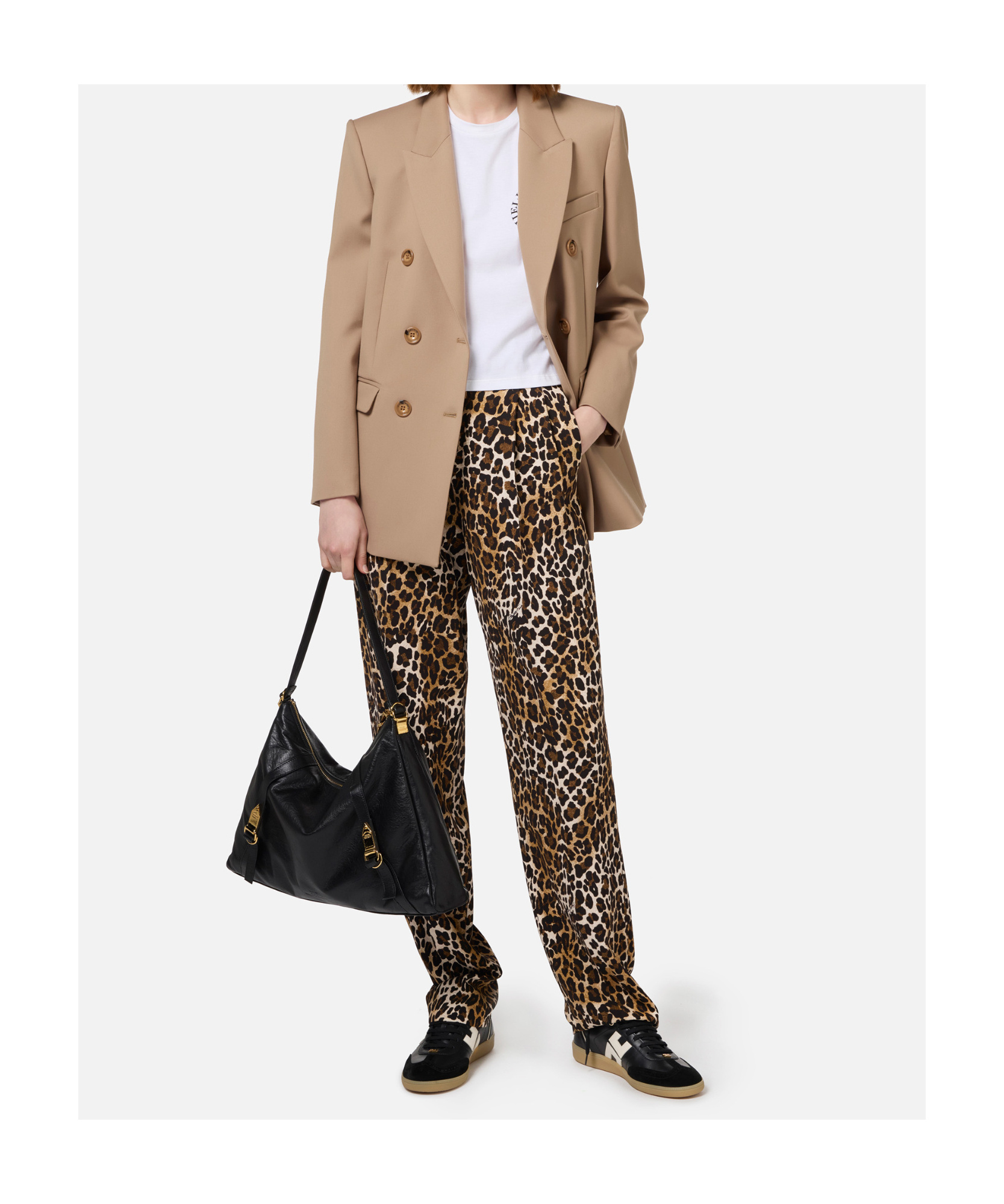 Elisabetta Franchi Double-breasted Jacket In Camel