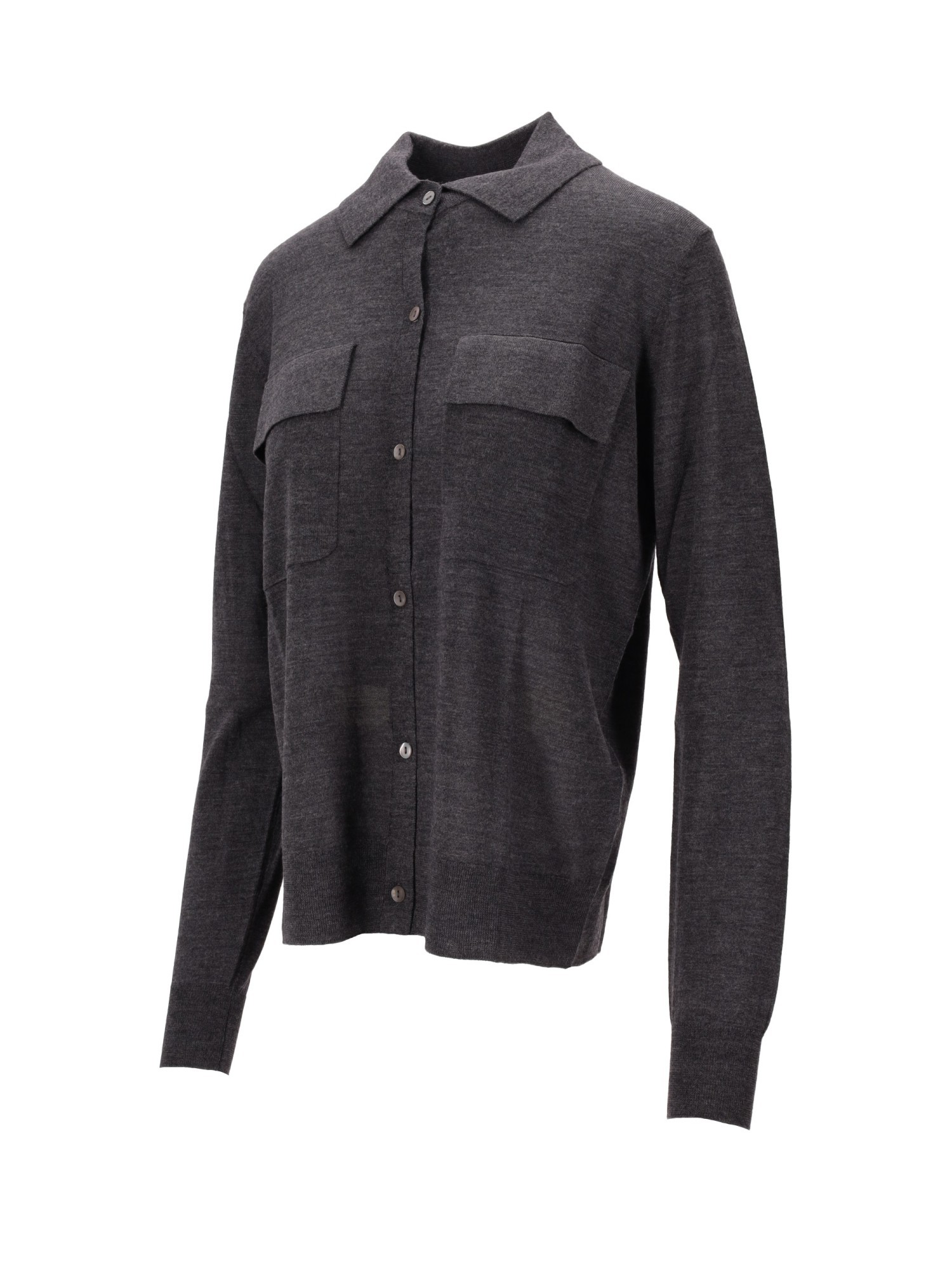 P.a.r.o.s.h Pocket Collared Cardigan In Gray