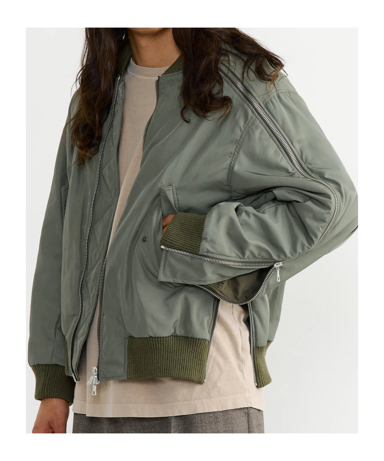 Dries Van Noten Long Sleeve Casual Jacket In Green