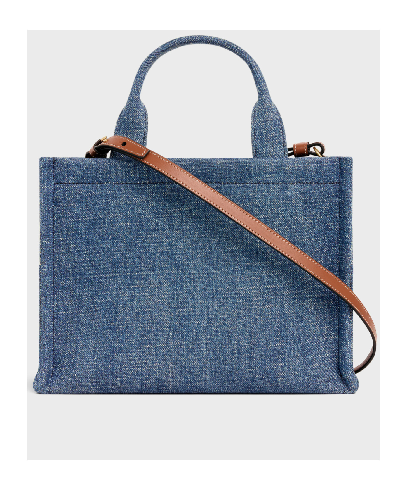 Celine Double Handle Shoulder Bag In Blue