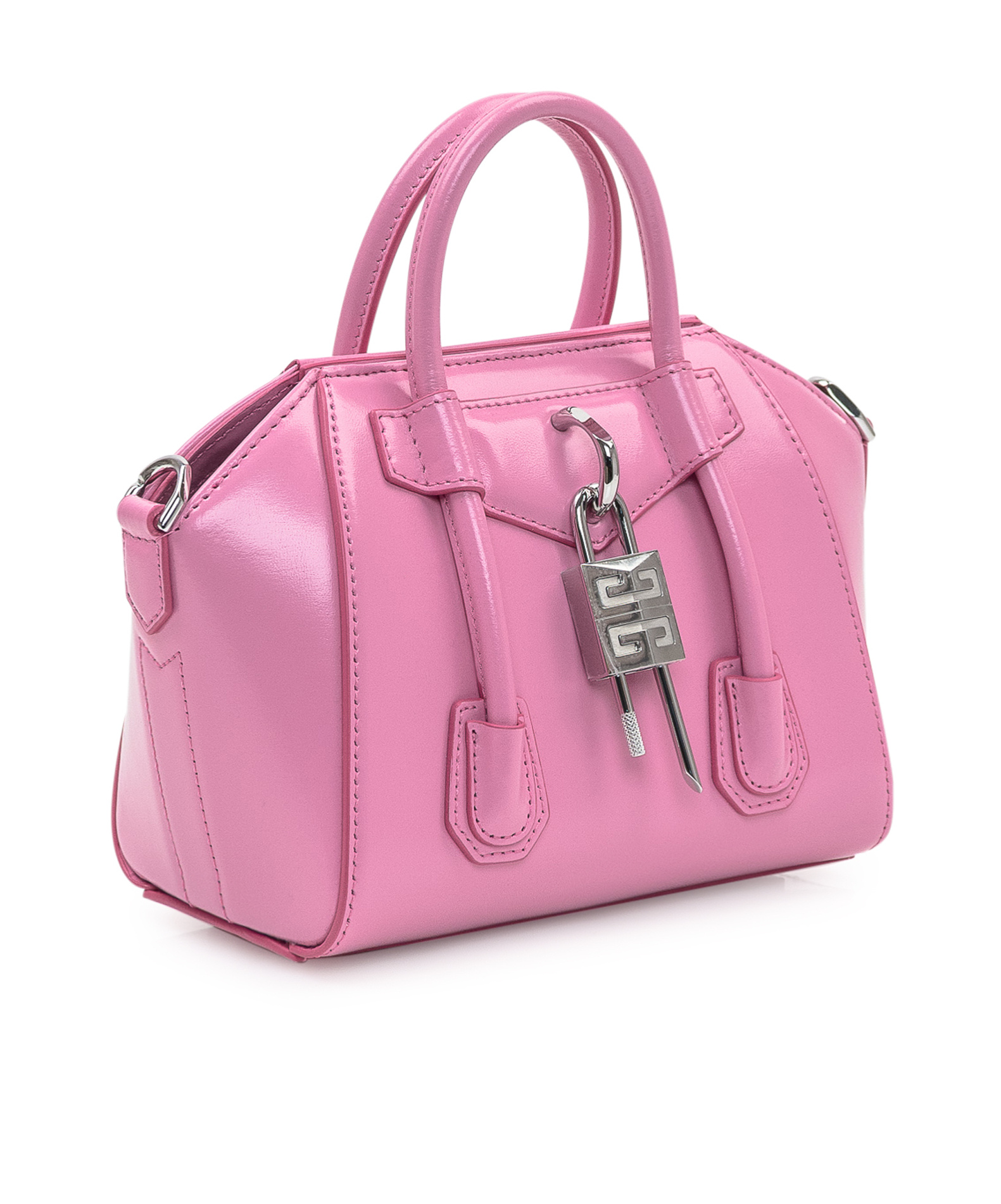 Givenchy Antigona Lock Toy Top-handle Bag In Pink