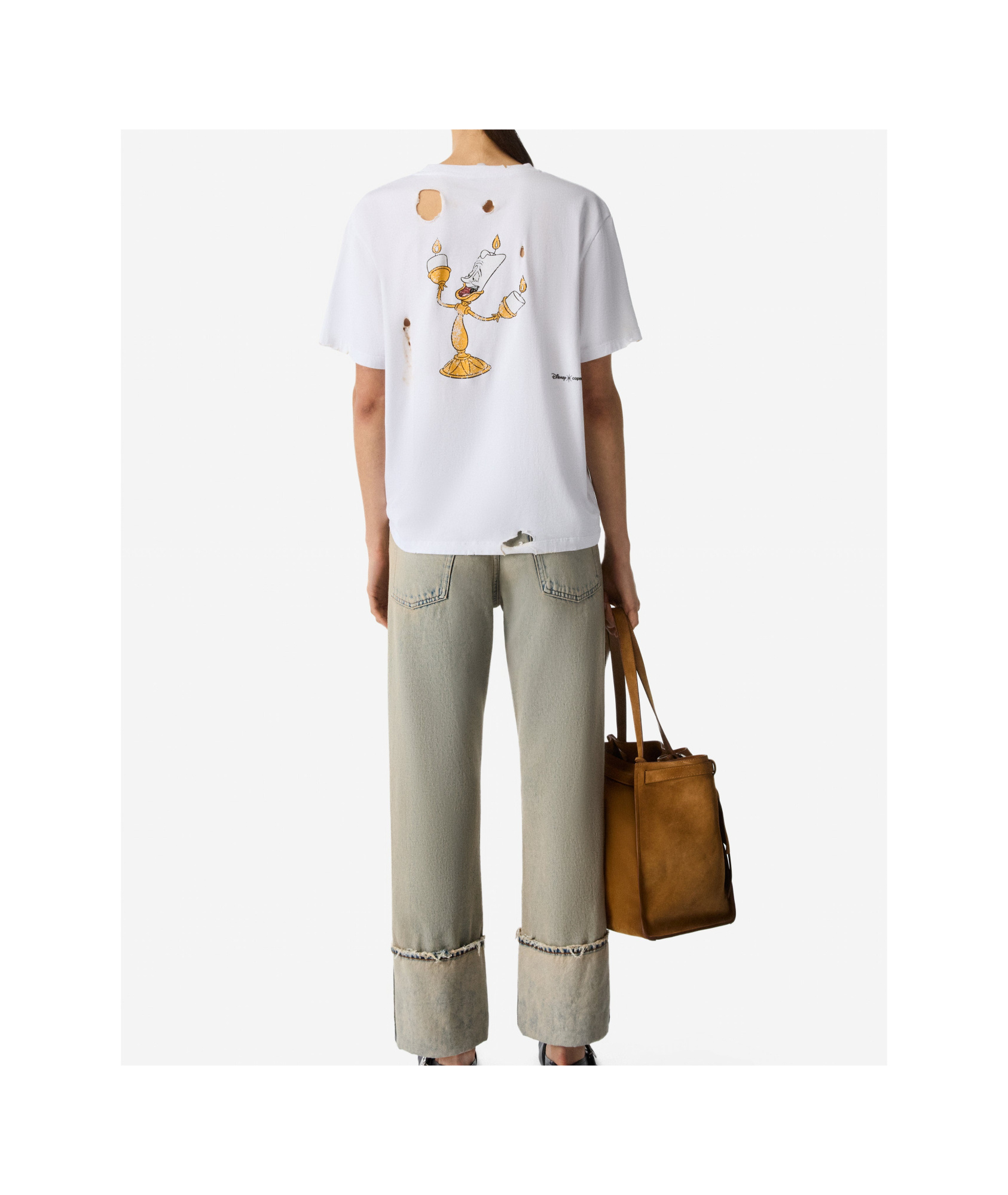 Coperni Disney X Burned By You Before Boxy T-shirt In White