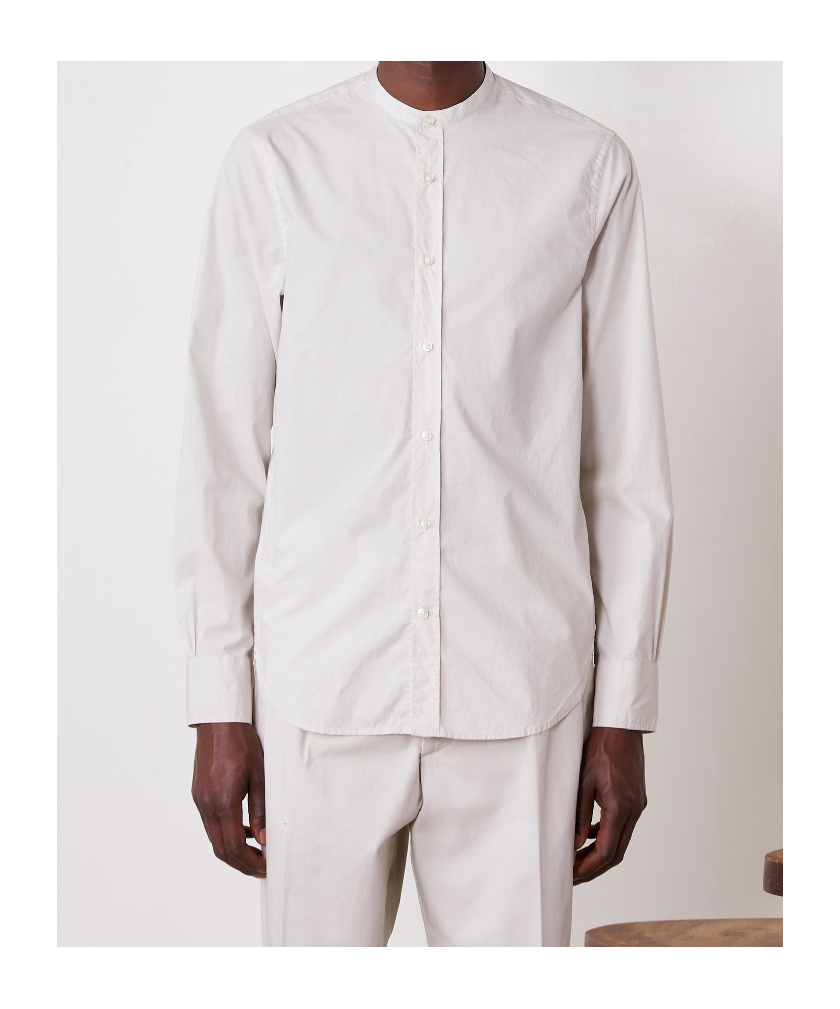 Officine Generale Gaston Hemd Aus Baumwollpopeline In White