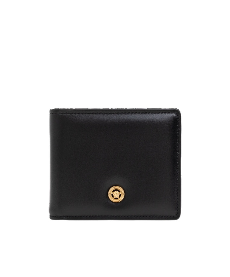 Versace Logo Wallet In Black