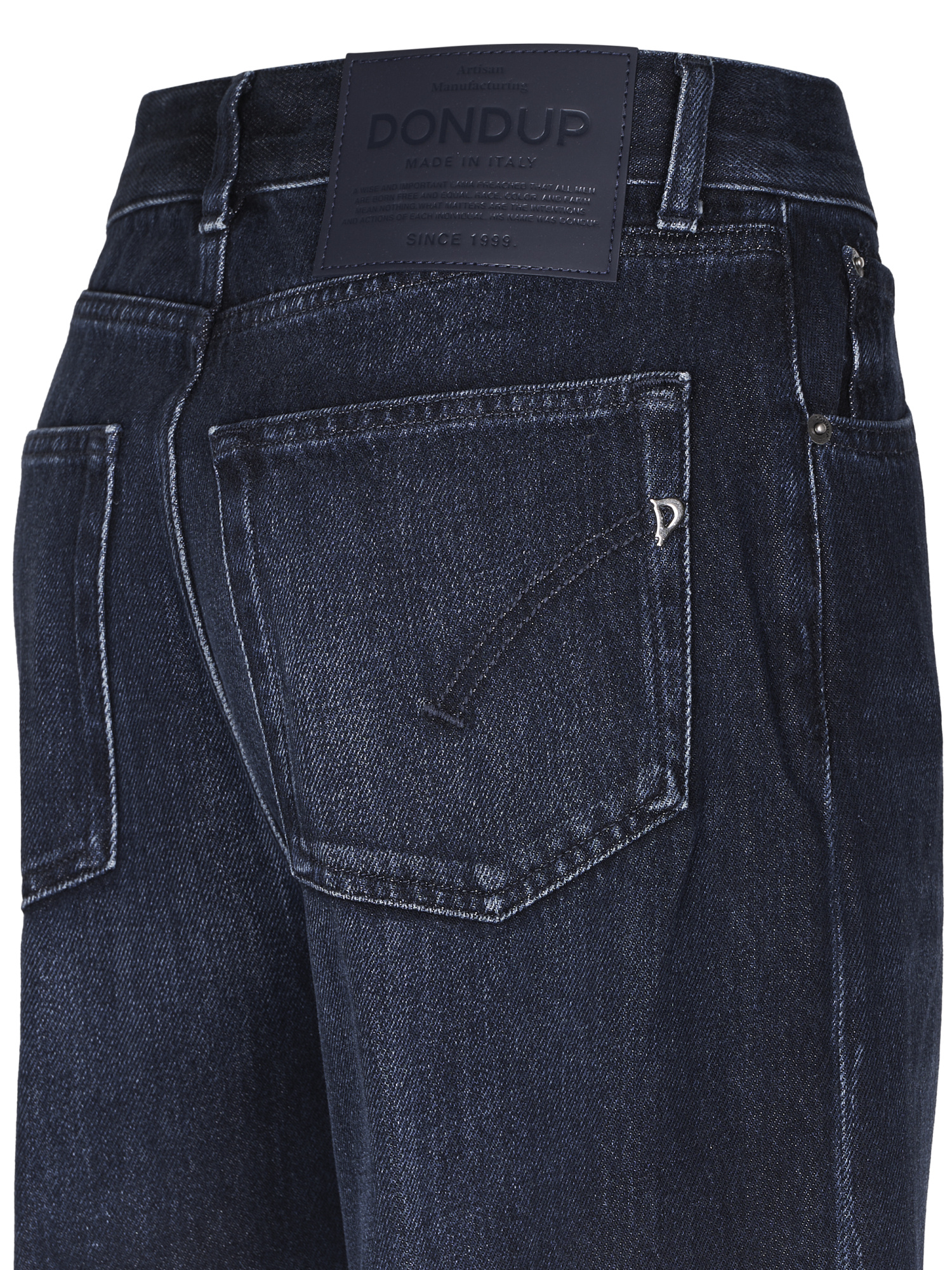 Dondup Wide-leg Denim Trousers In Blue