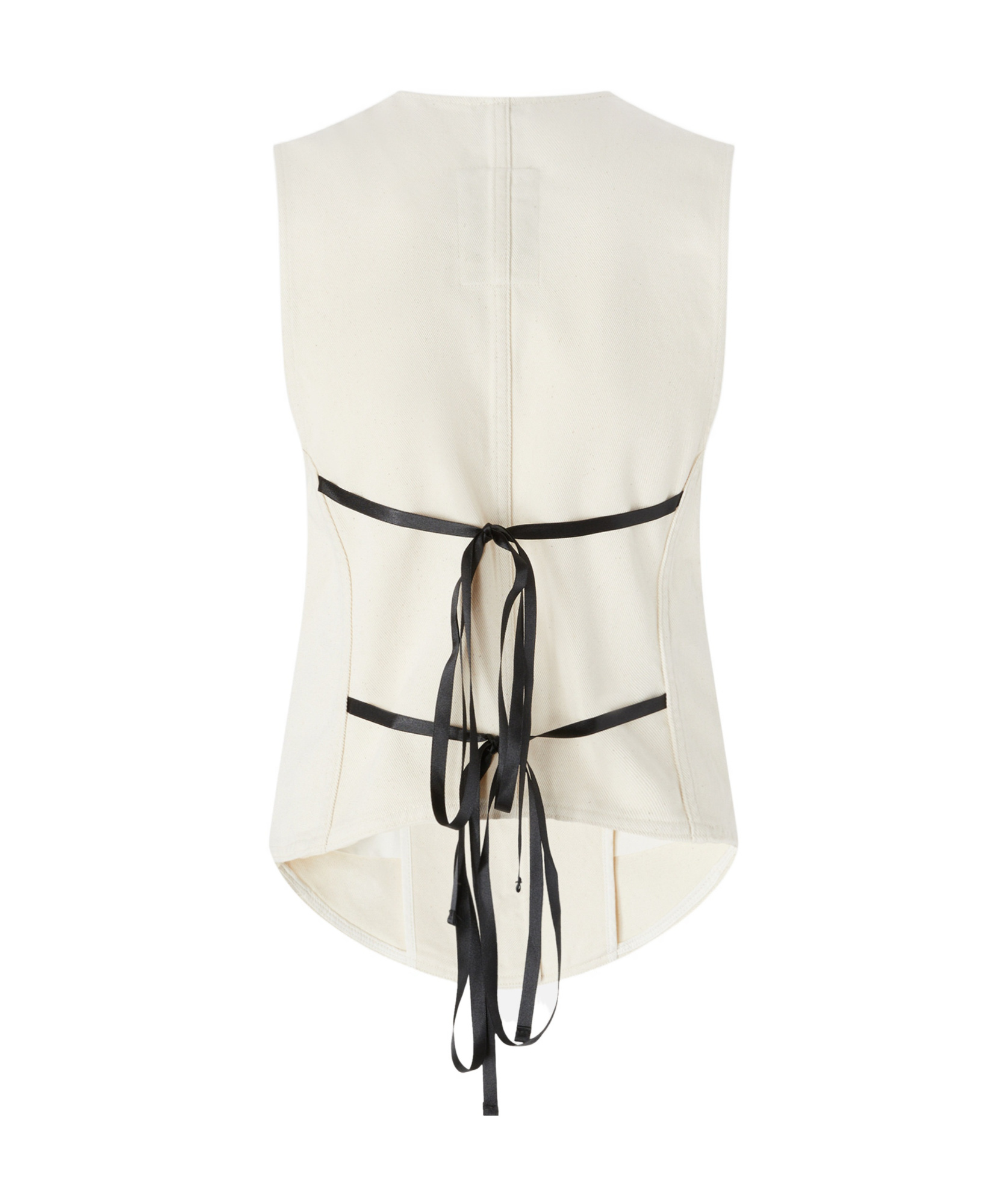 Shop Pinko Tie-detail Waistcoat In White