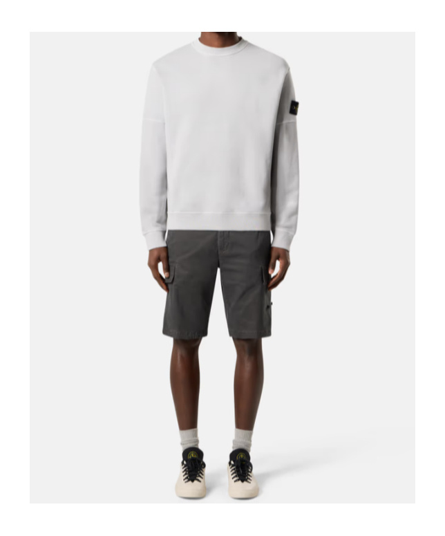 Stone Island Compass-badge Sweatshirt In White