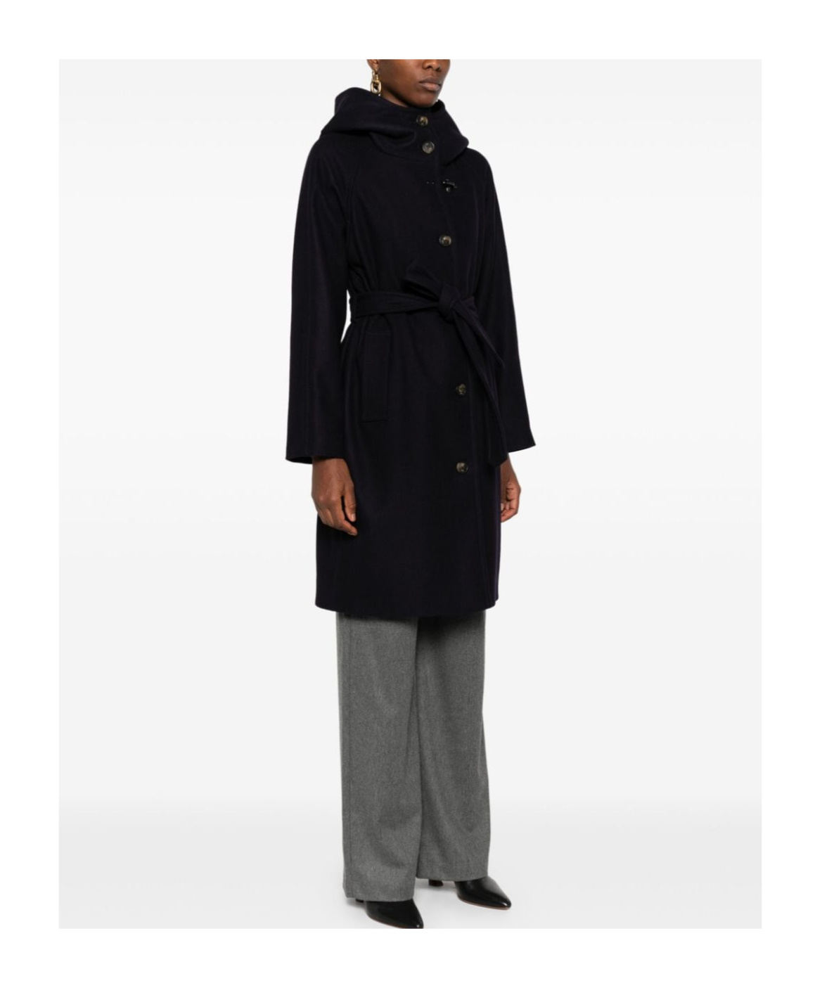 Fay Single-breasted Coat In Black