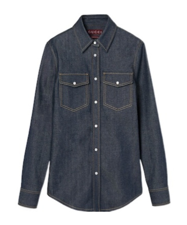 Gucci Denim Shirt In Blue