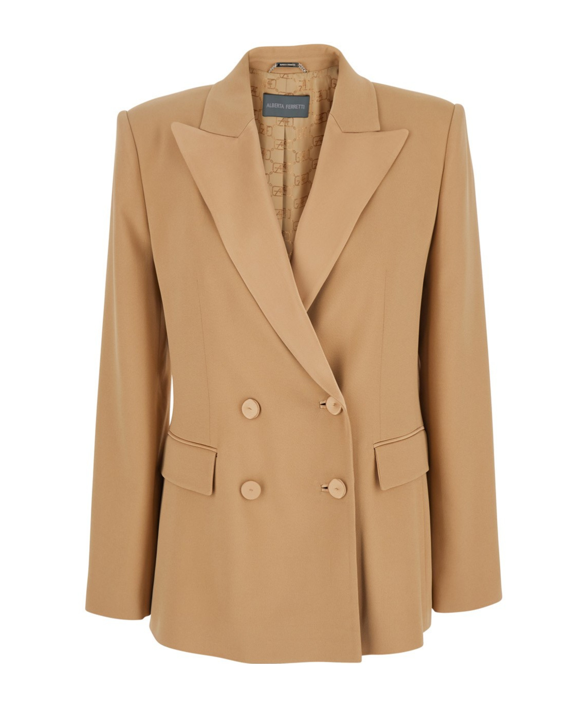 ALBERTA FERRETTI SATIN-TRIM BLAZER