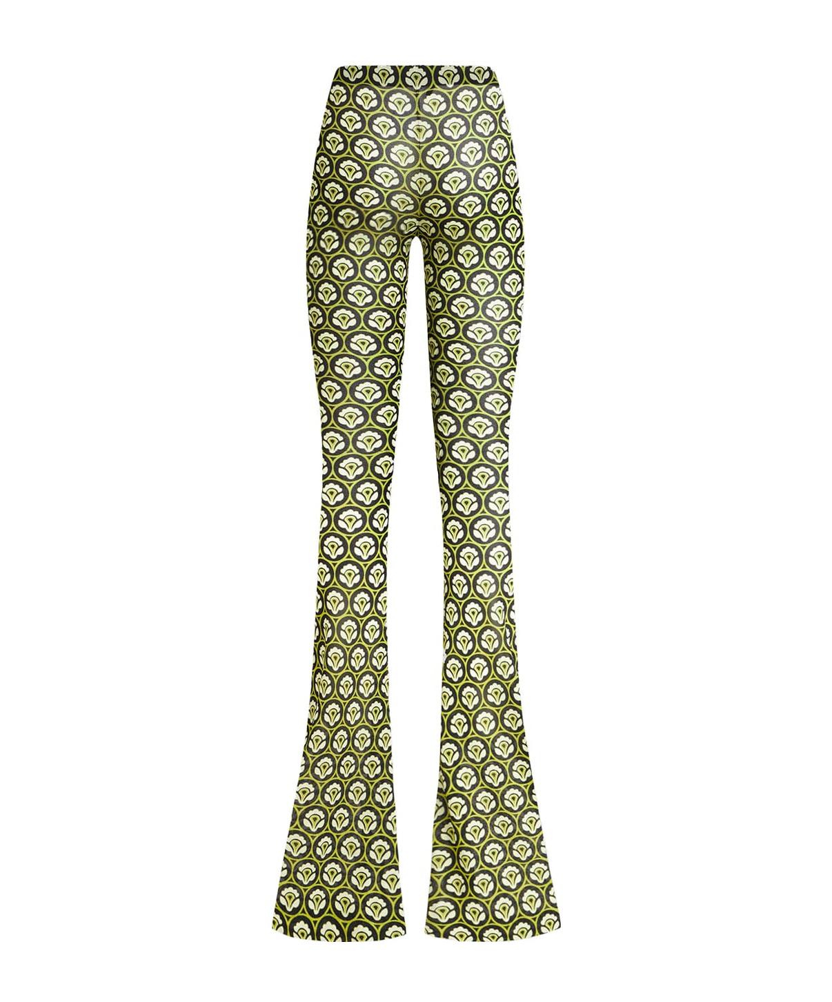 Etro Floral-printed Mid-rise Flared Trousers In Multicolor