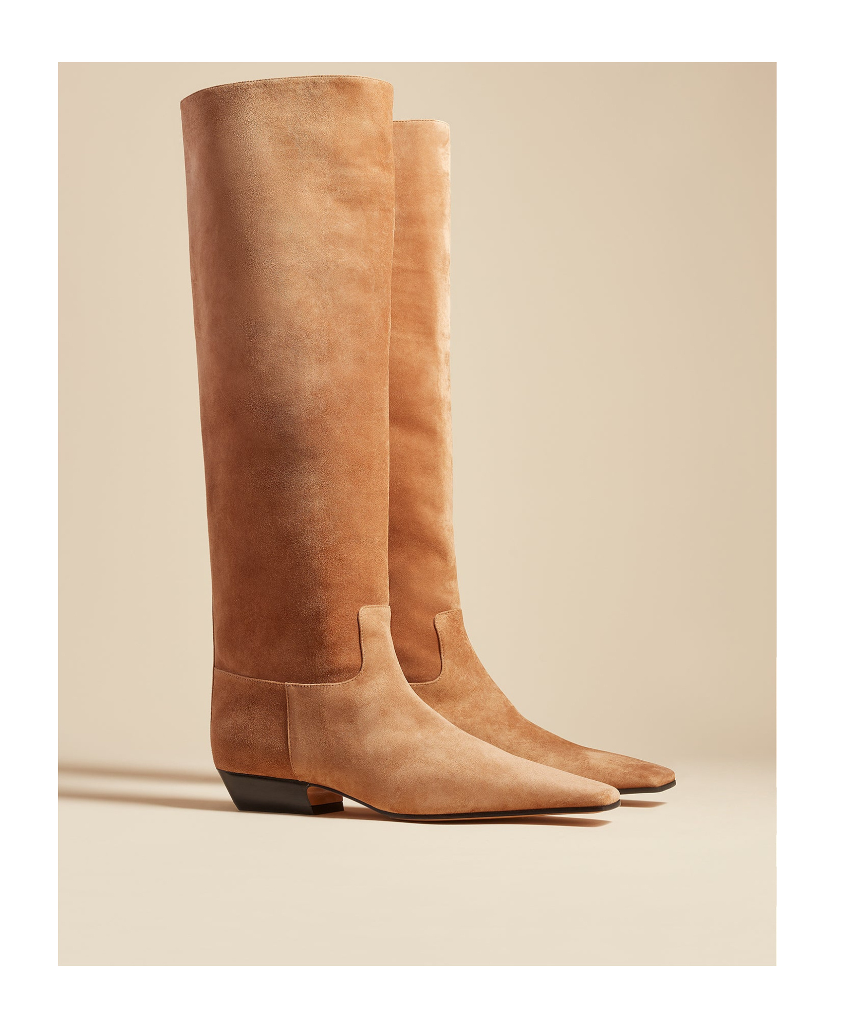 Khaite Marfa Square-toed Boots In Brown