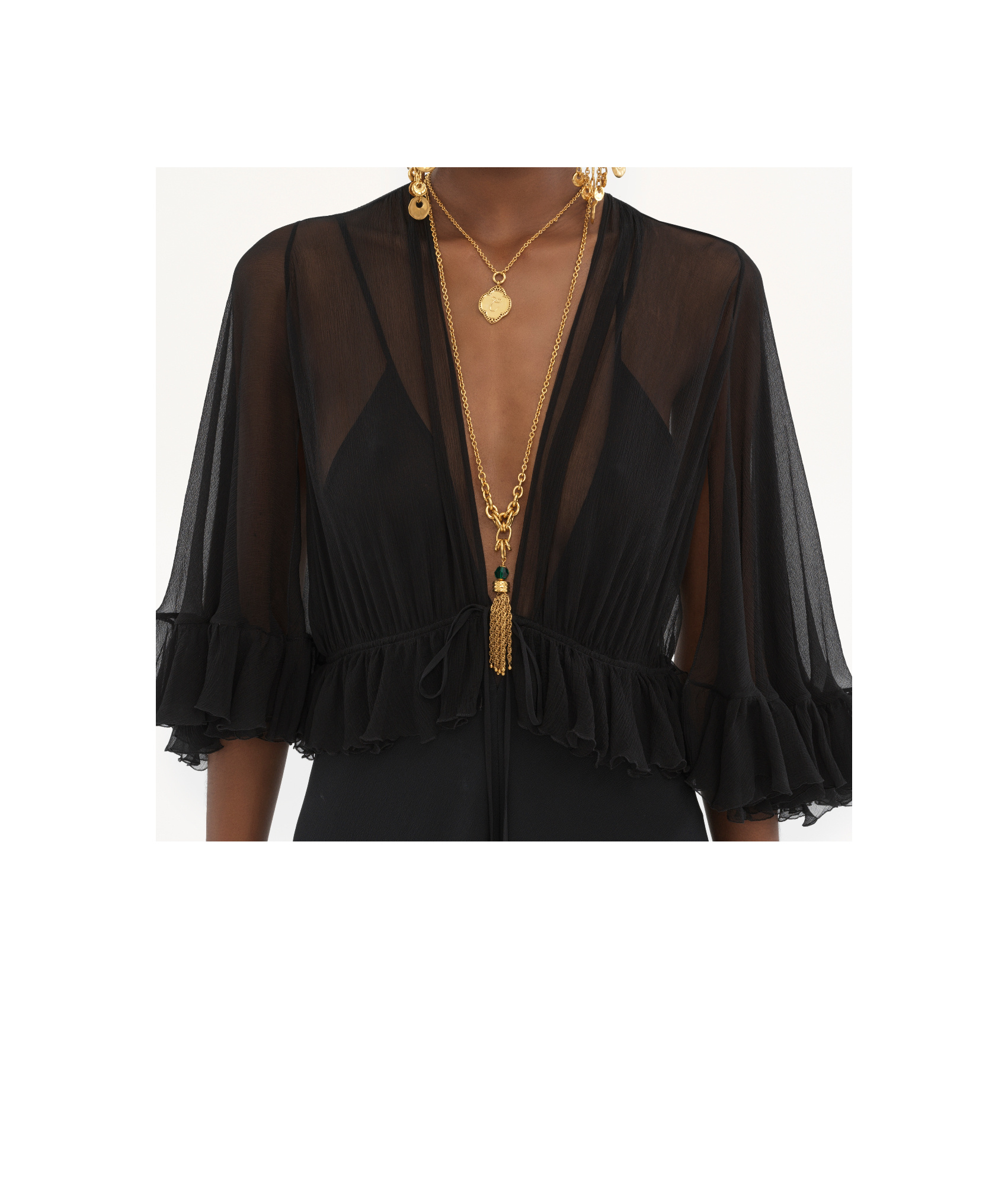 Chloé V-neck Dress In Black