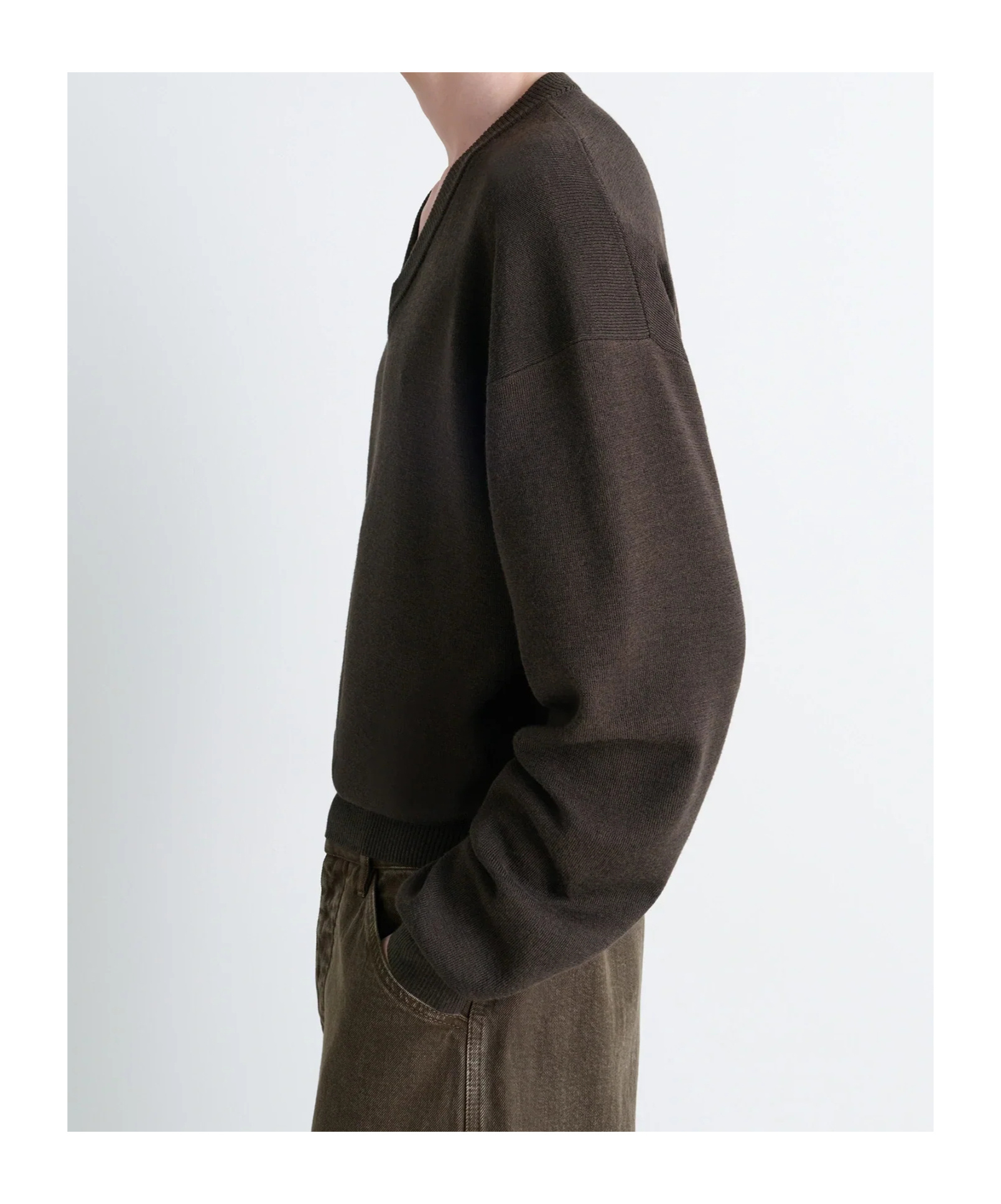 Lemaire Fabric Sweaters In Brown