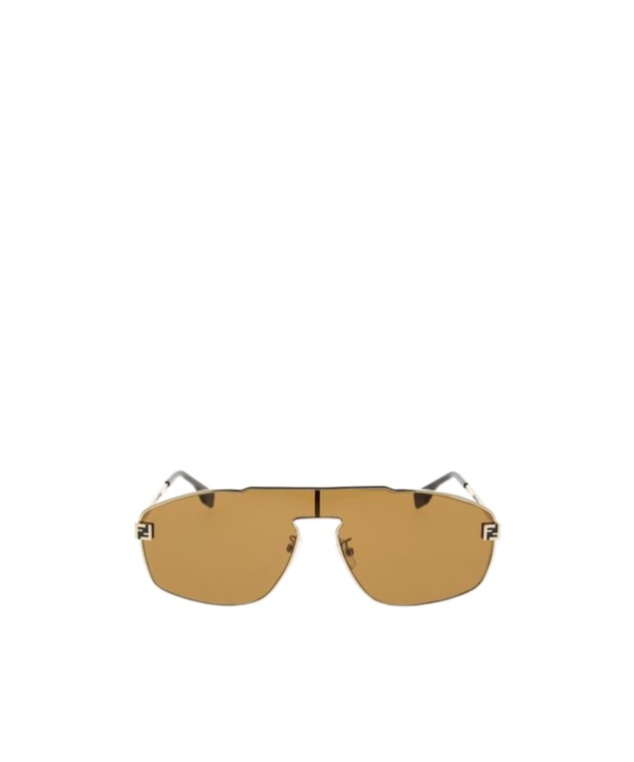 Fendi Eyewear Shield Frame Sunglasses In Nude