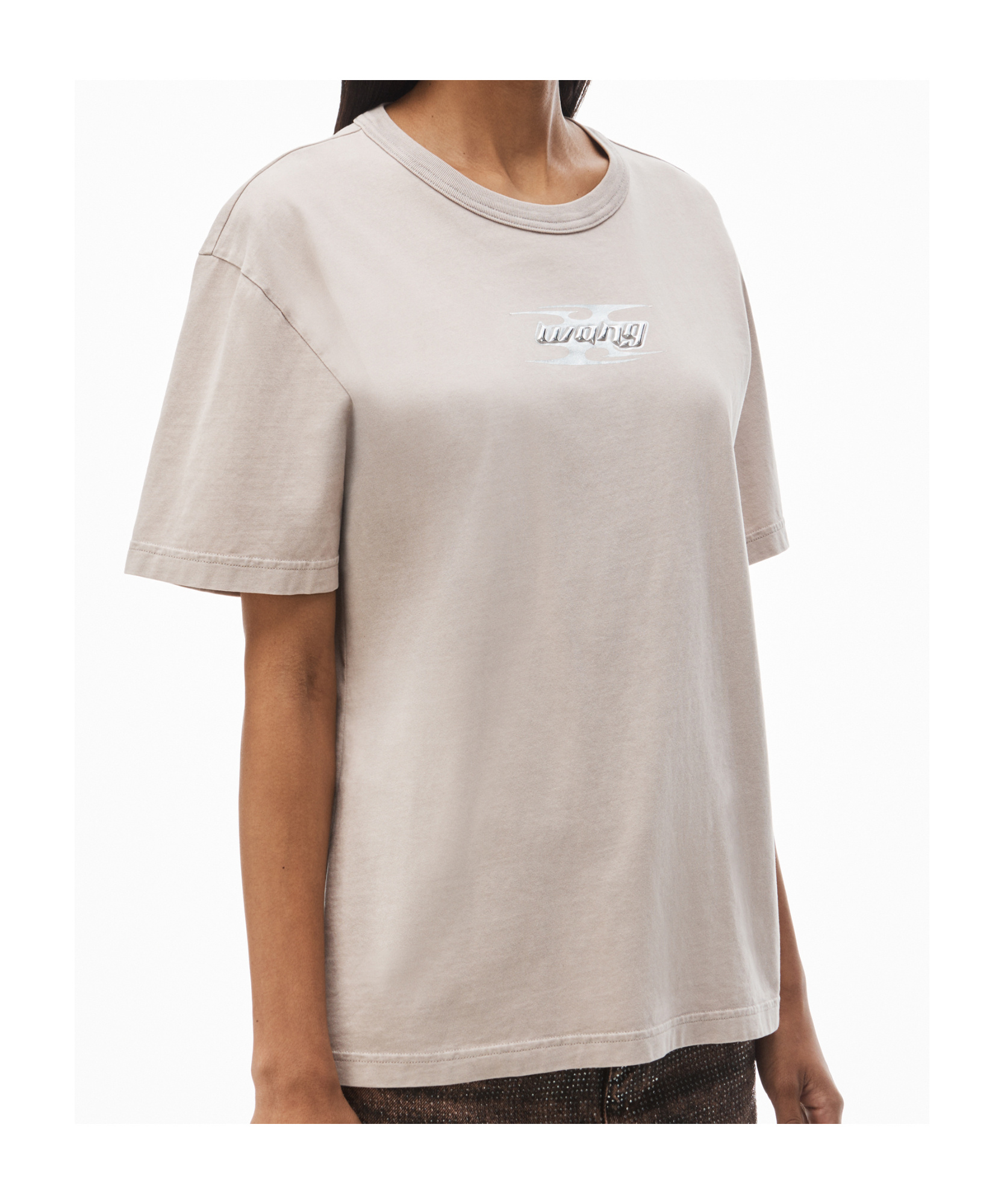 ALEXANDER WANG T BY ALEXANDER WANG BLADE LOGO-EMBOSSED T-SHIRT