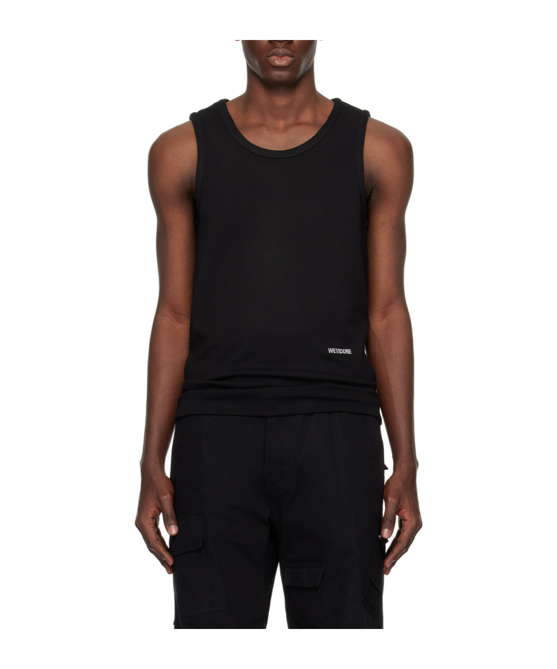 We11 Done Plain Knitted Vest In Black