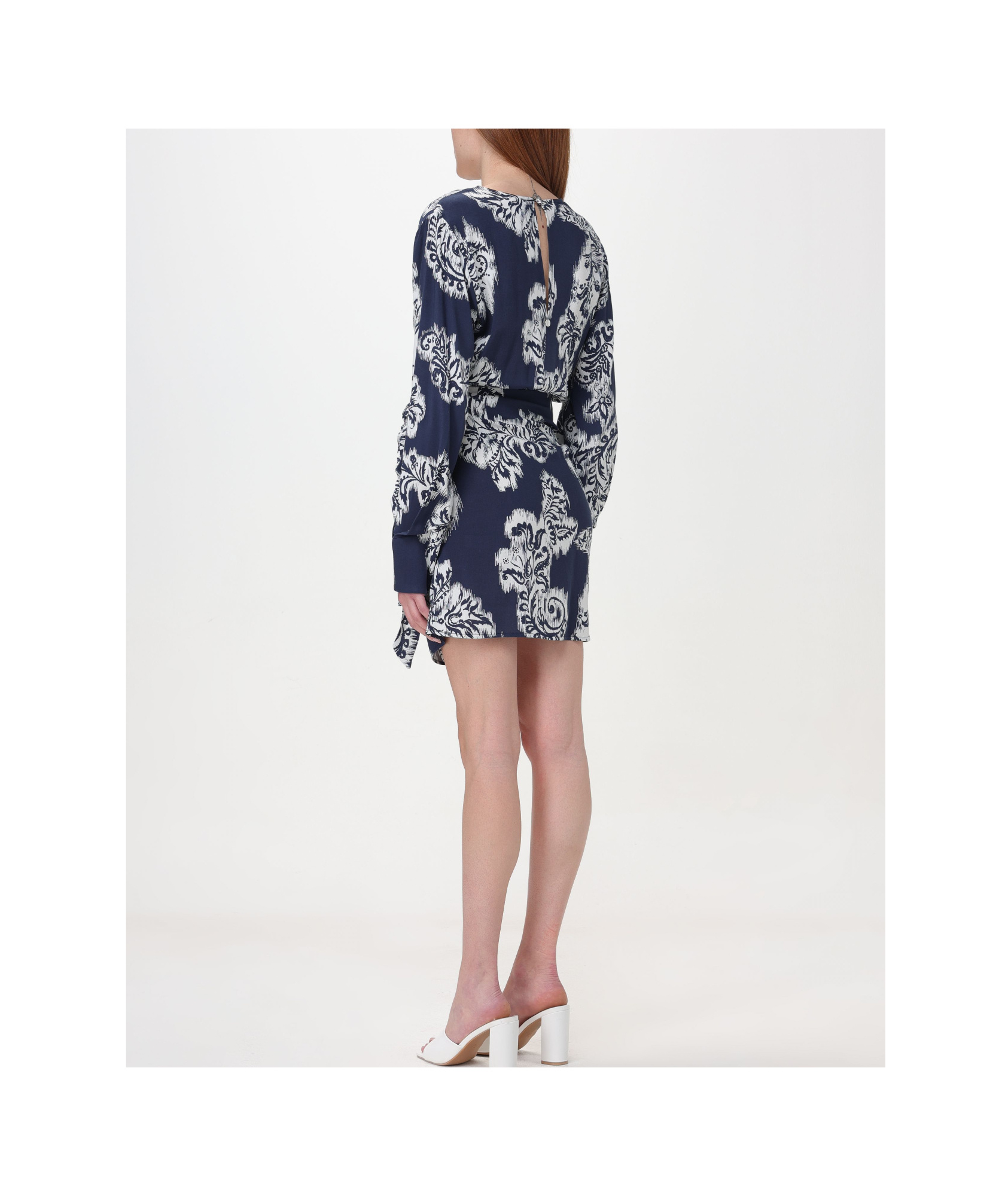 LIU •JO PAISLEY-PRINT WRAP MINIDRESS