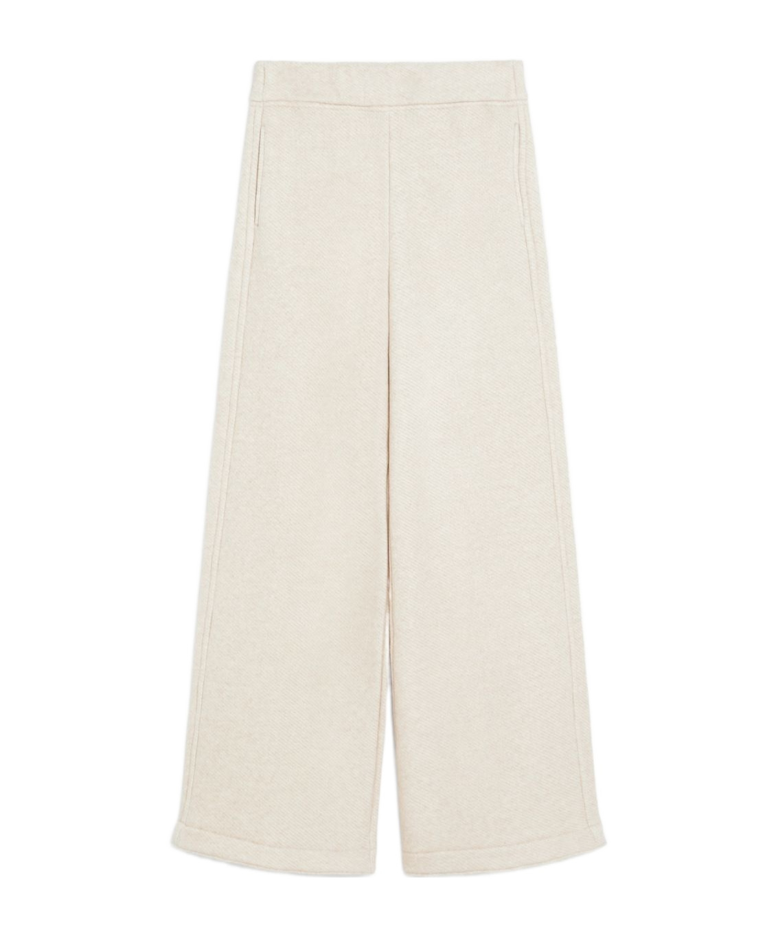 Max Mara Elastic Waist Casual Pants In White