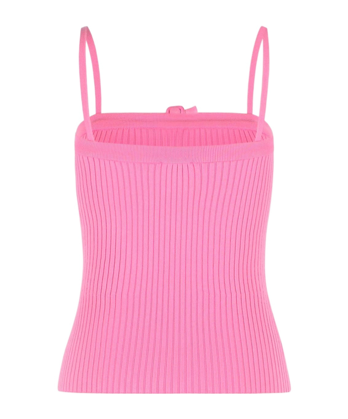Courrèges Tank Top Viscose Blend Buckle Detail In Pink