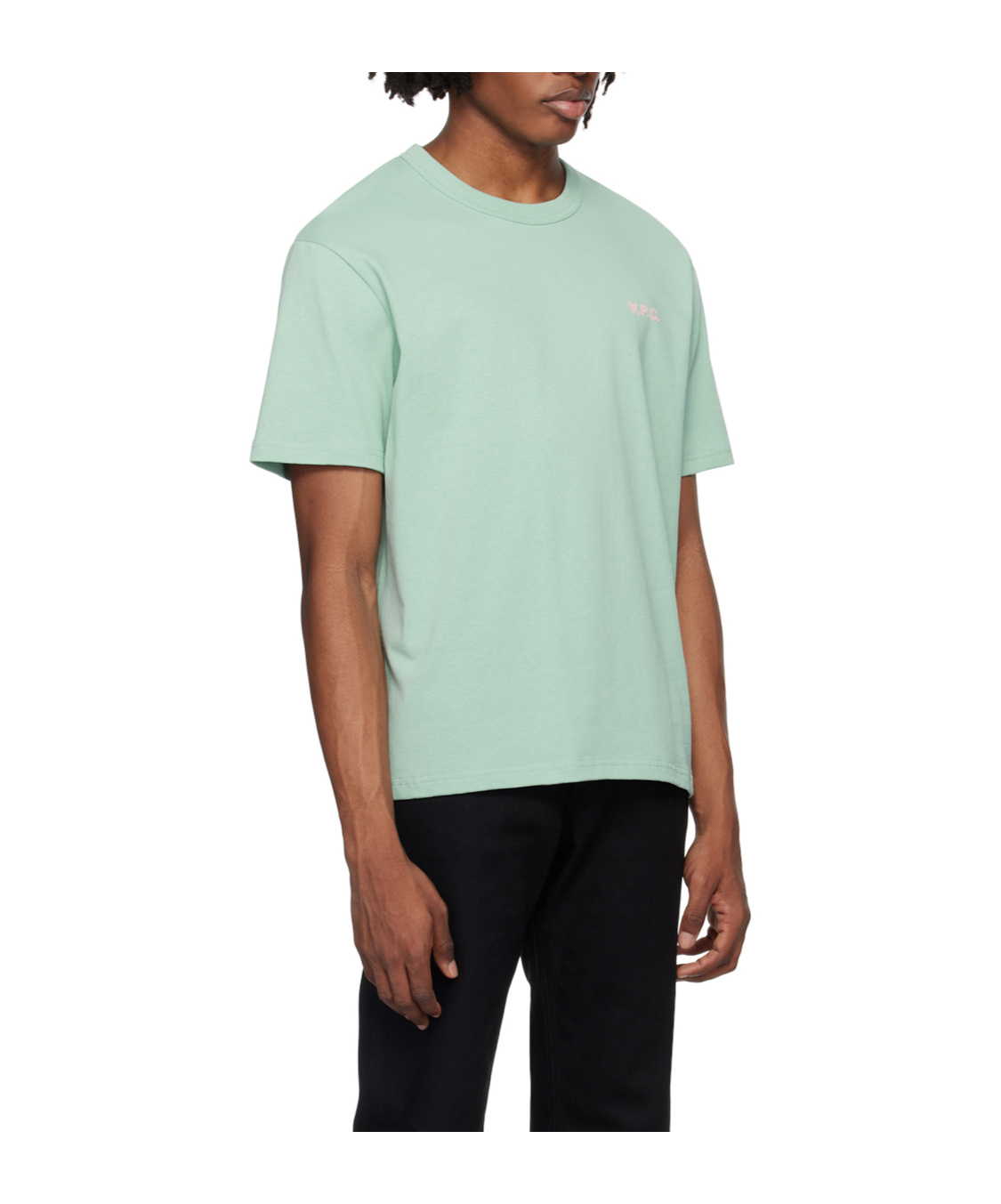 Apc Logo-print Organic-cotton T-shirt In Green