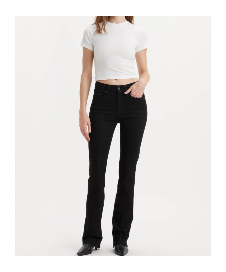 Levi's High-rise Flared Jeans In Black