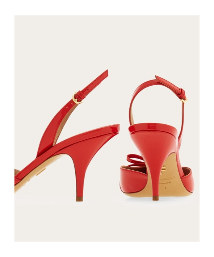 Ferragamo Mini Bow High-heeled Sandals In Red