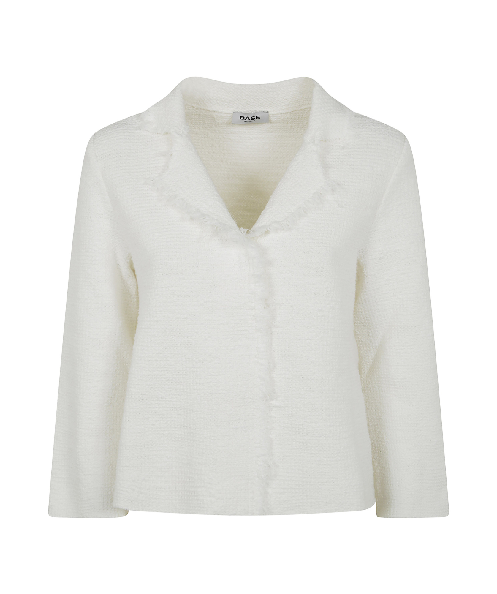 Baserange Single Breast Cropped Jacket In White