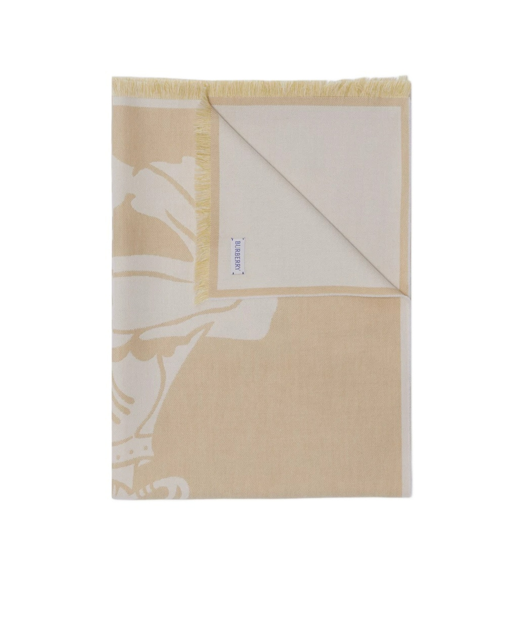 Burberry Ekd Frayed Scarf In Nude